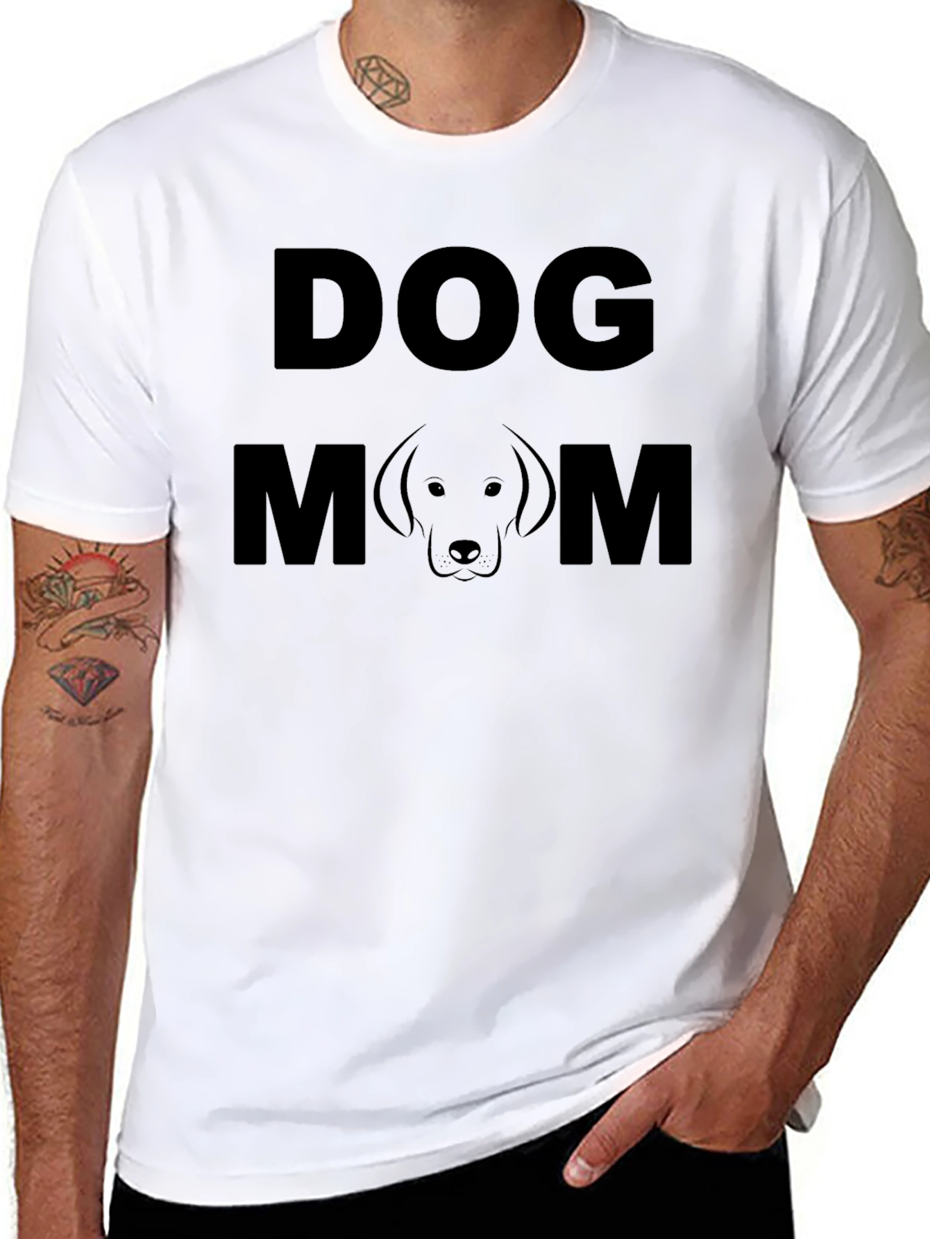 Dog Mom T-Shirt - Black