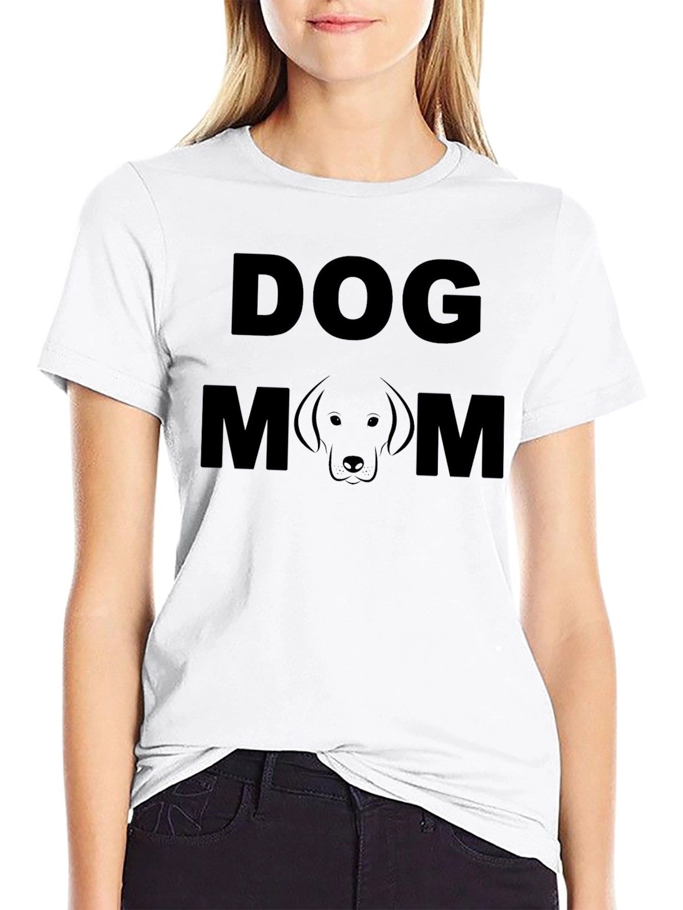 Dog Mom T-Shirt - Black