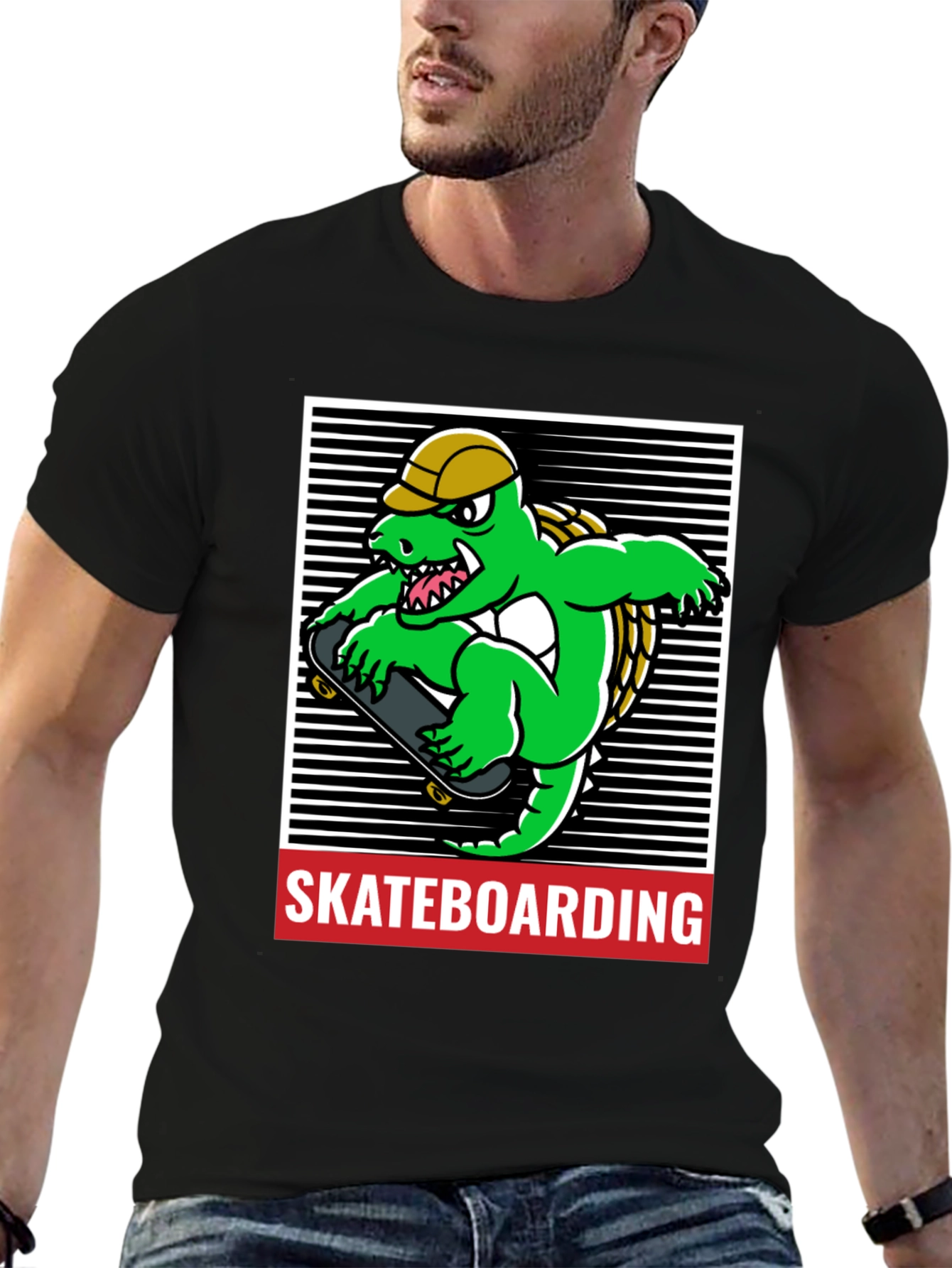 Skateboarding Alligator Graphic Tee