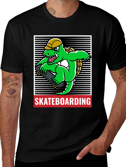 Skateboarding Alligator Graphic Tee