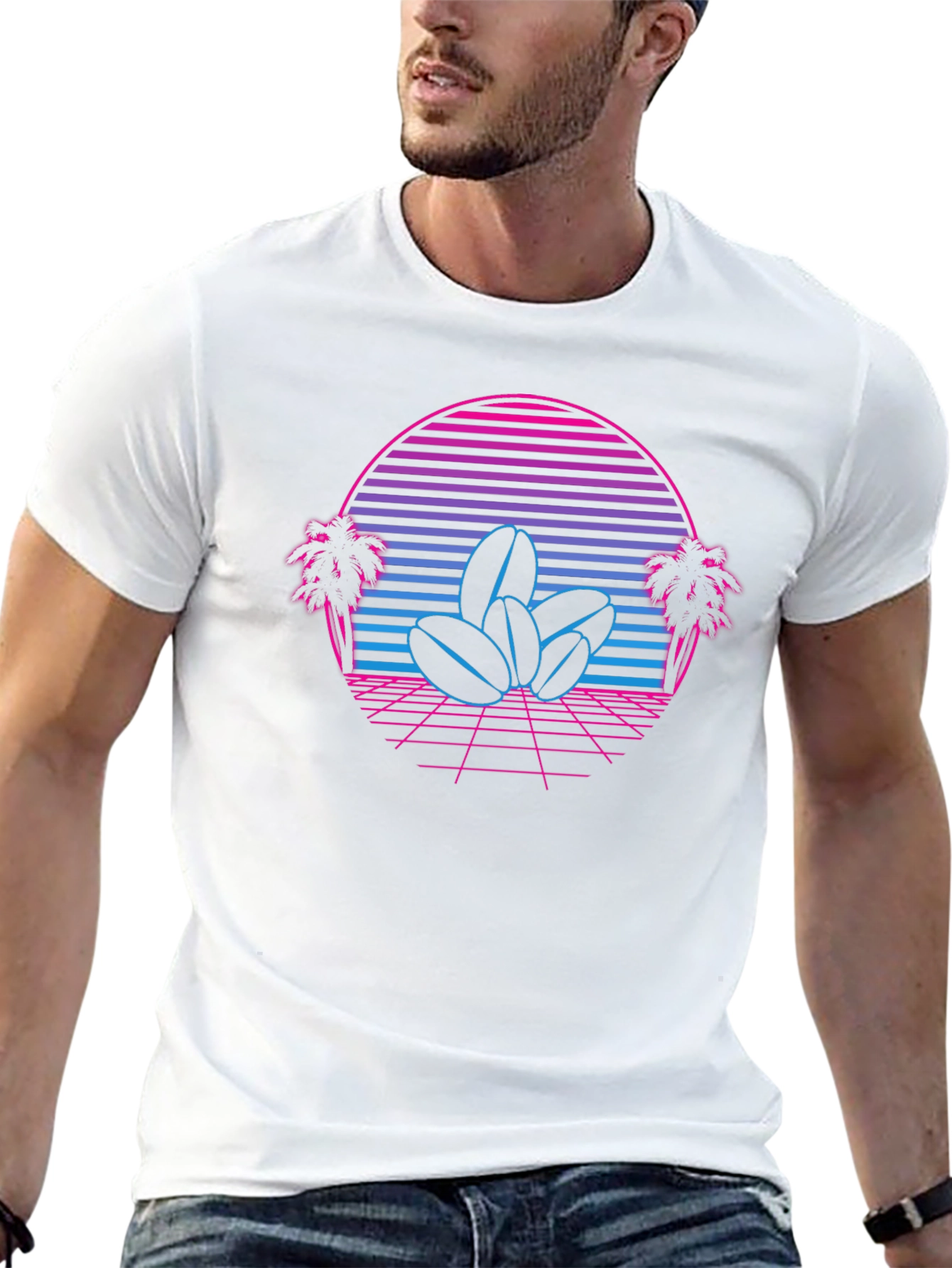 Retro Coffee Bean Sunset Graphic Tee