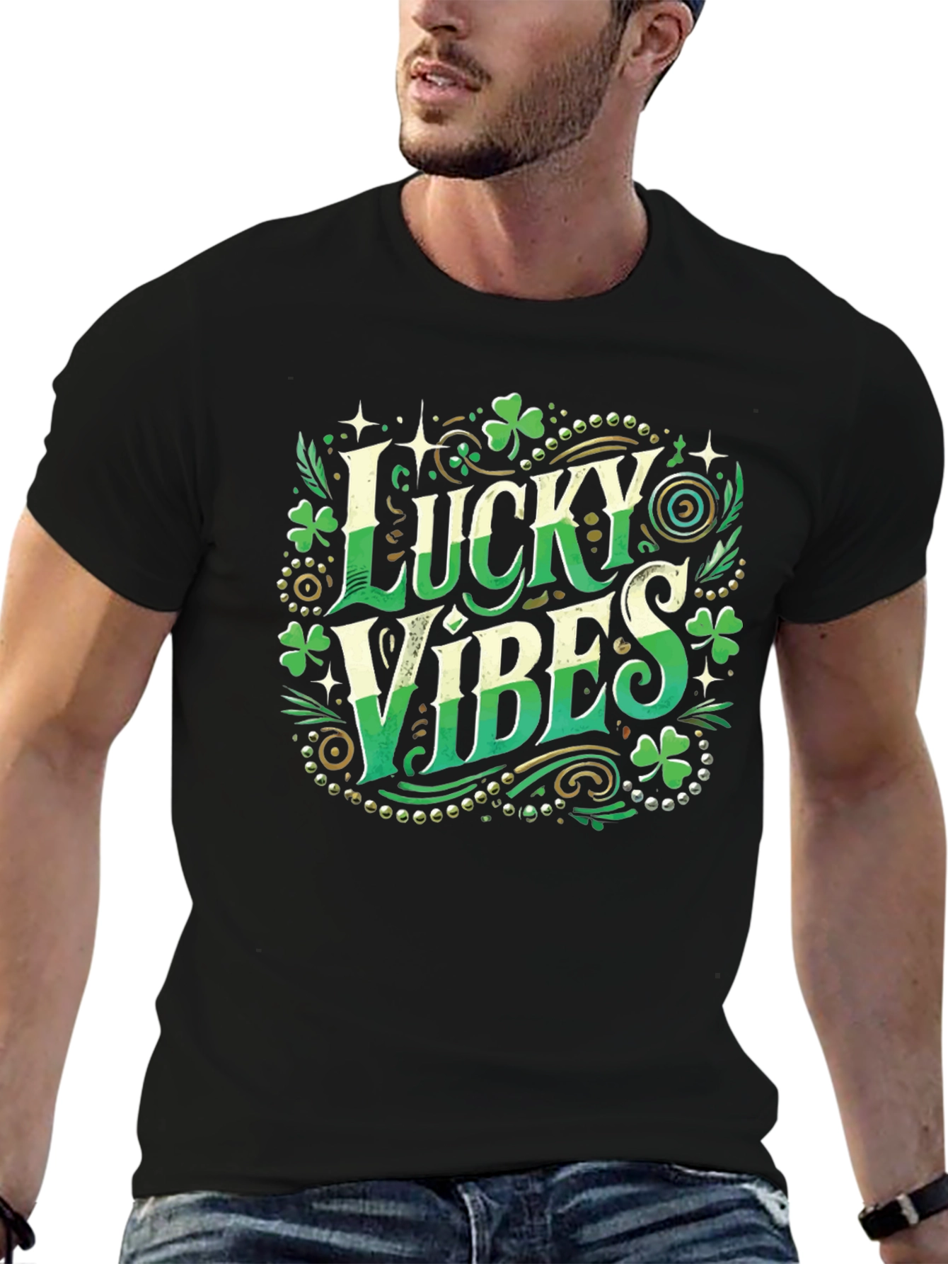 Lucky Vibes St. Patricks Day Graphic Tee