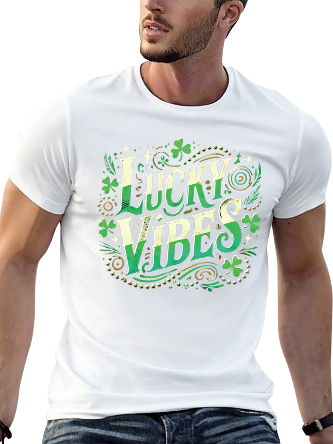 Lucky Vibes St. Patricks Day Graphic Tee