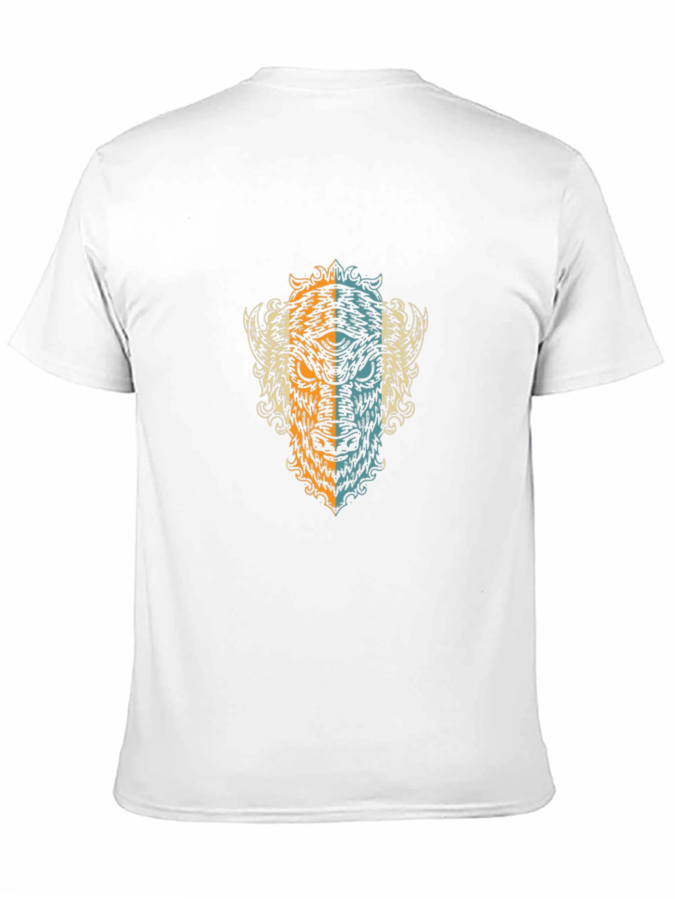 Cool Graphic Tee - Bison Head Design