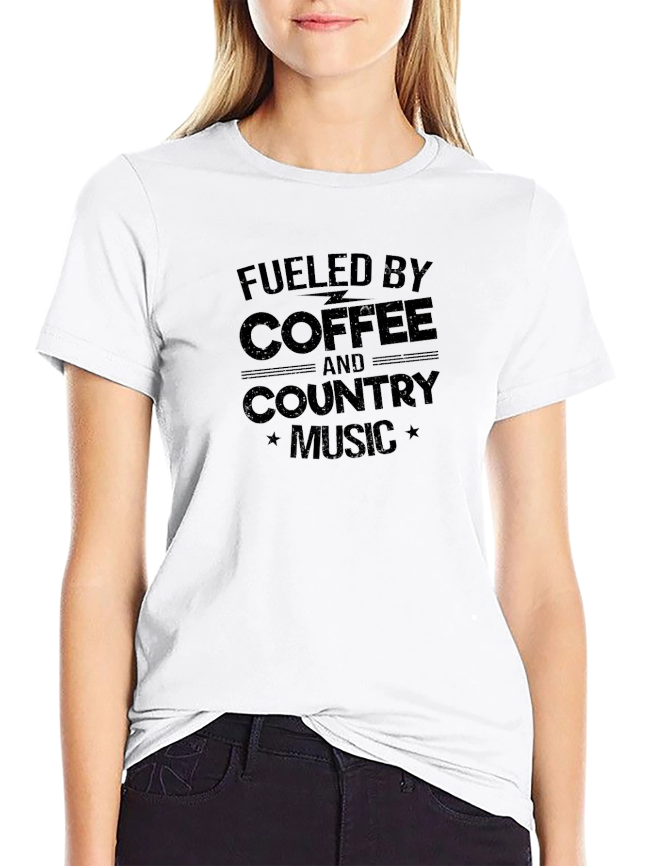 Fueled By Coffee & Country Music Graphic T-Shirt