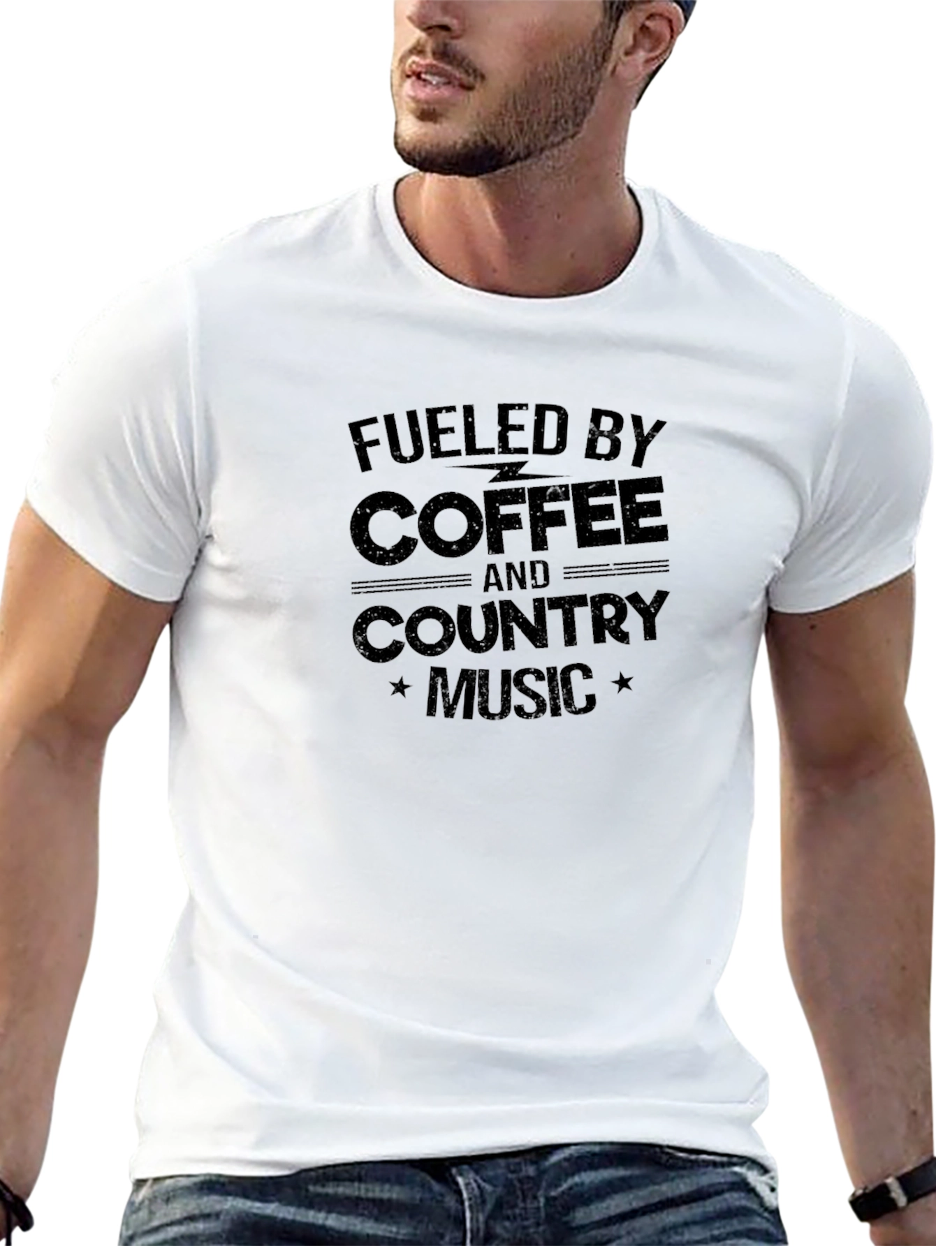 Fueled By Coffee & Country Music Graphic T-Shirt