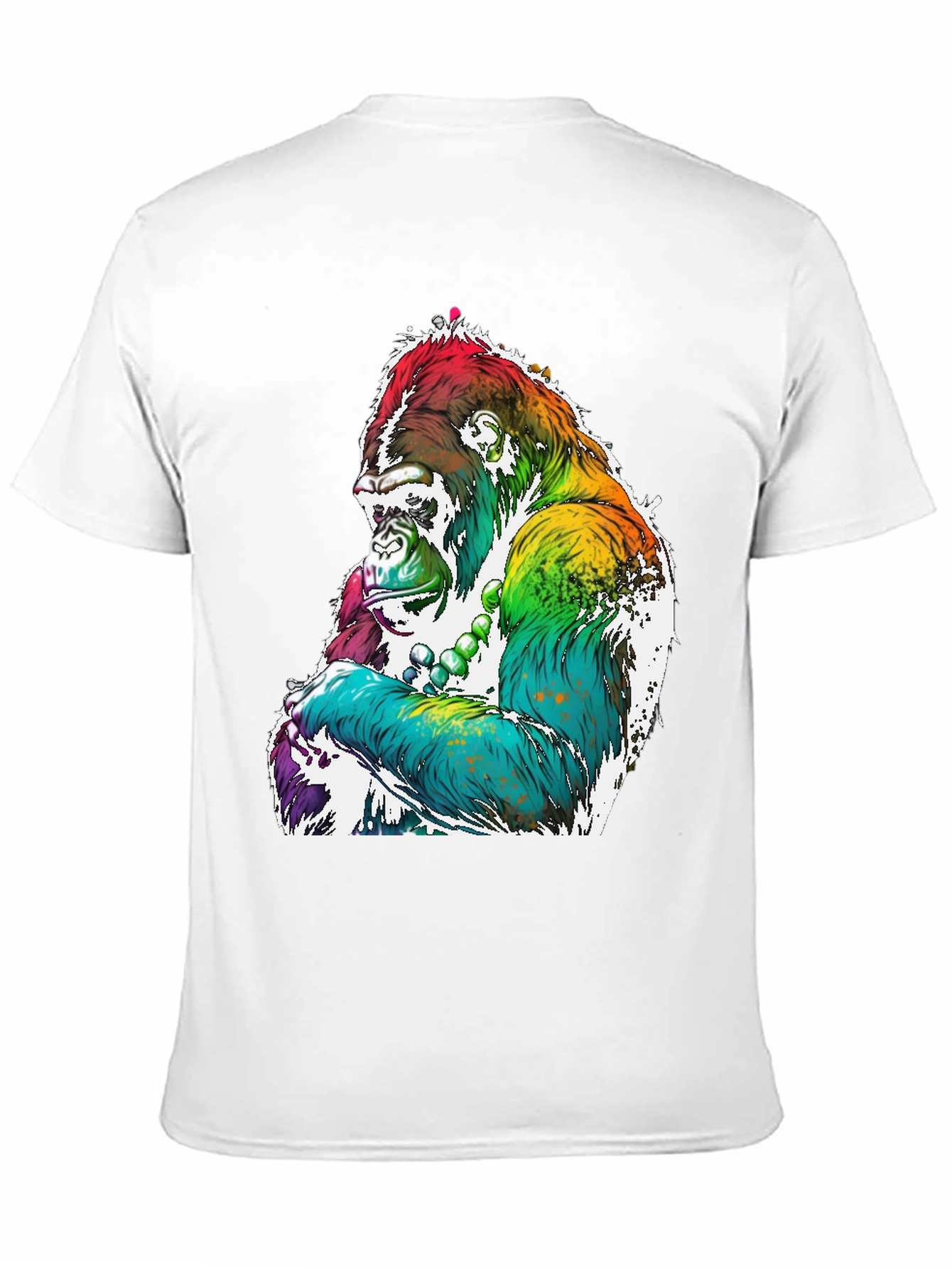 Rainbow Gorilla Graphic Tee - Mens Black T-Shirt