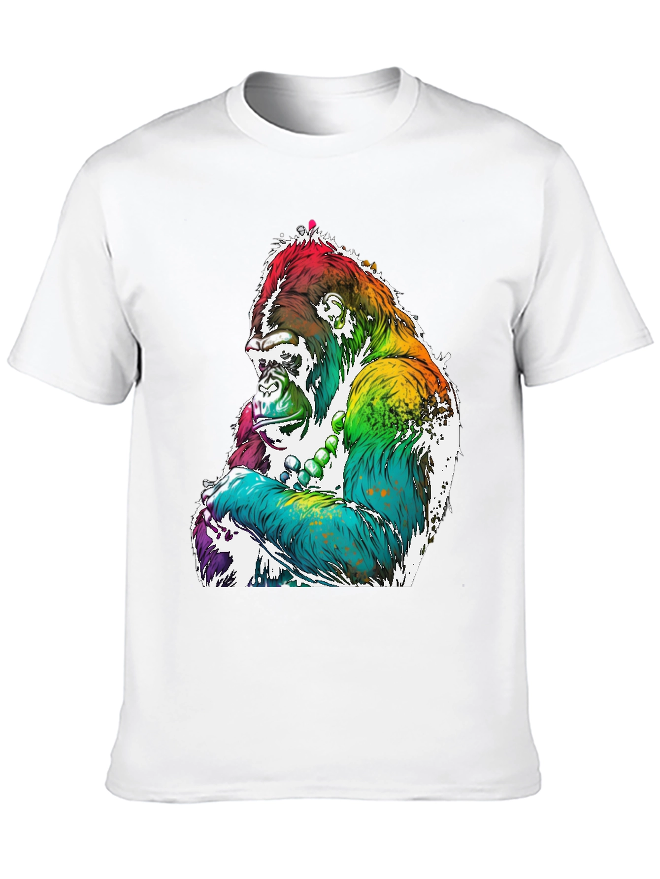 Rainbow Gorilla Graphic Tee - Mens Black T-Shirt
