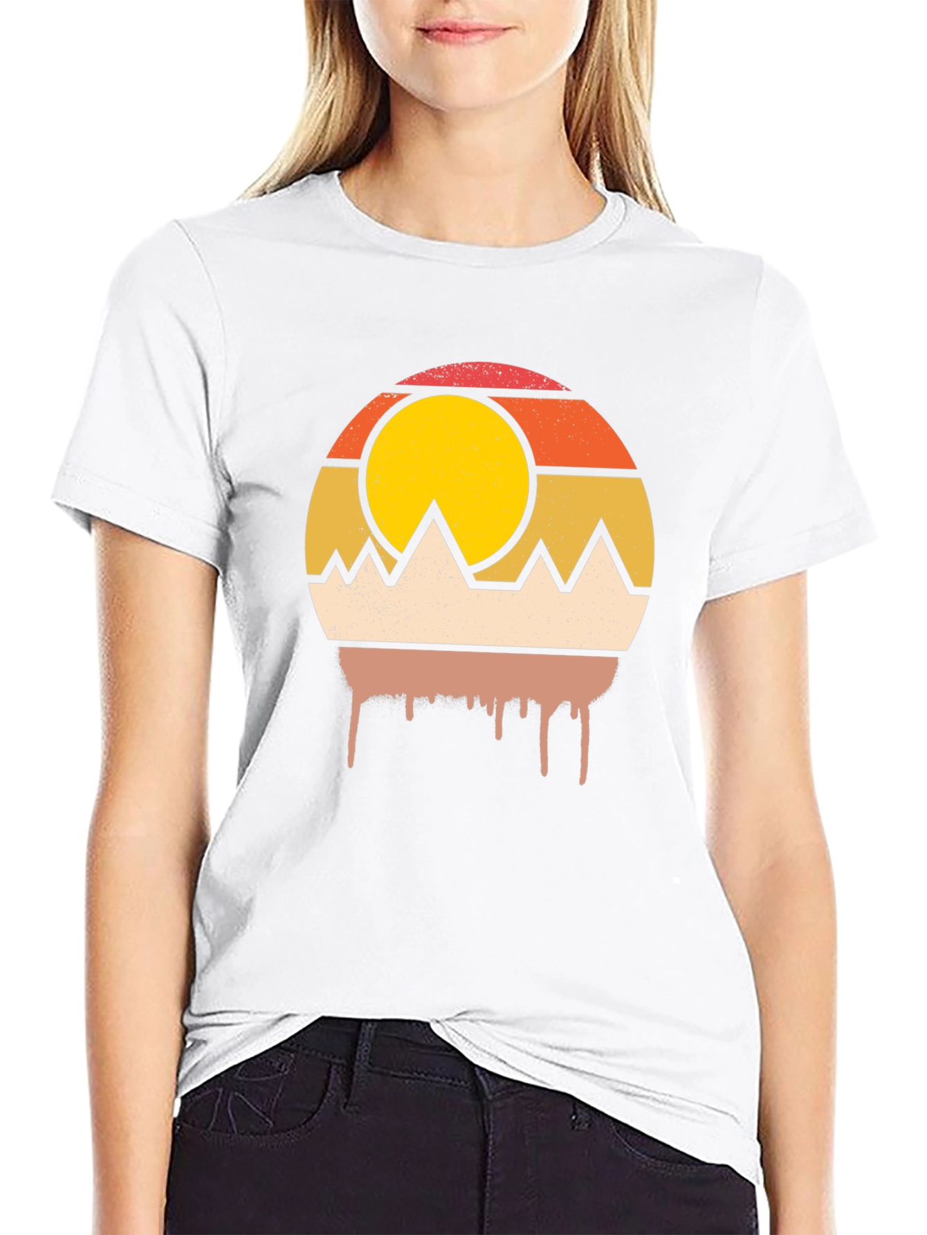 Retro Mountain Sunset Graphic Tee