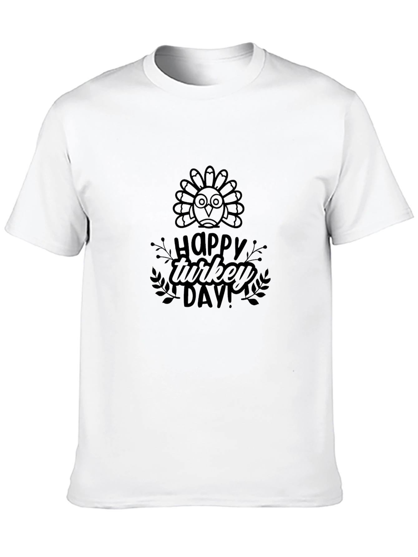 Happy Turkey Day Black T-Shirt