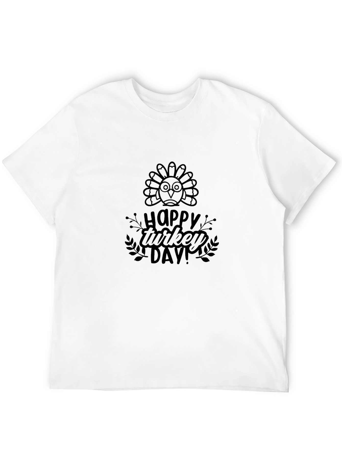 Happy Turkey Day Black T-Shirt