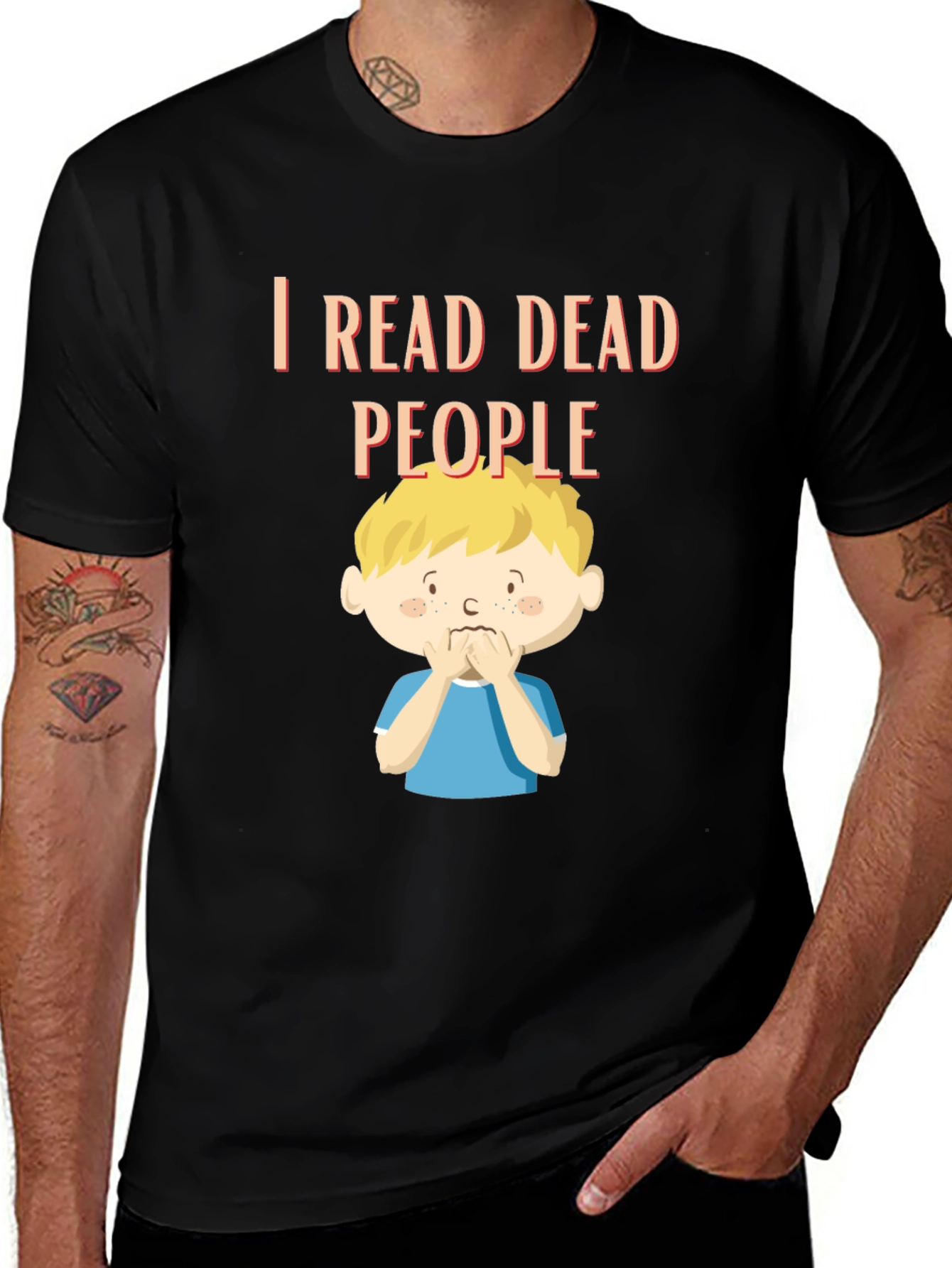 I Read Dead People Graphic Tee - Black