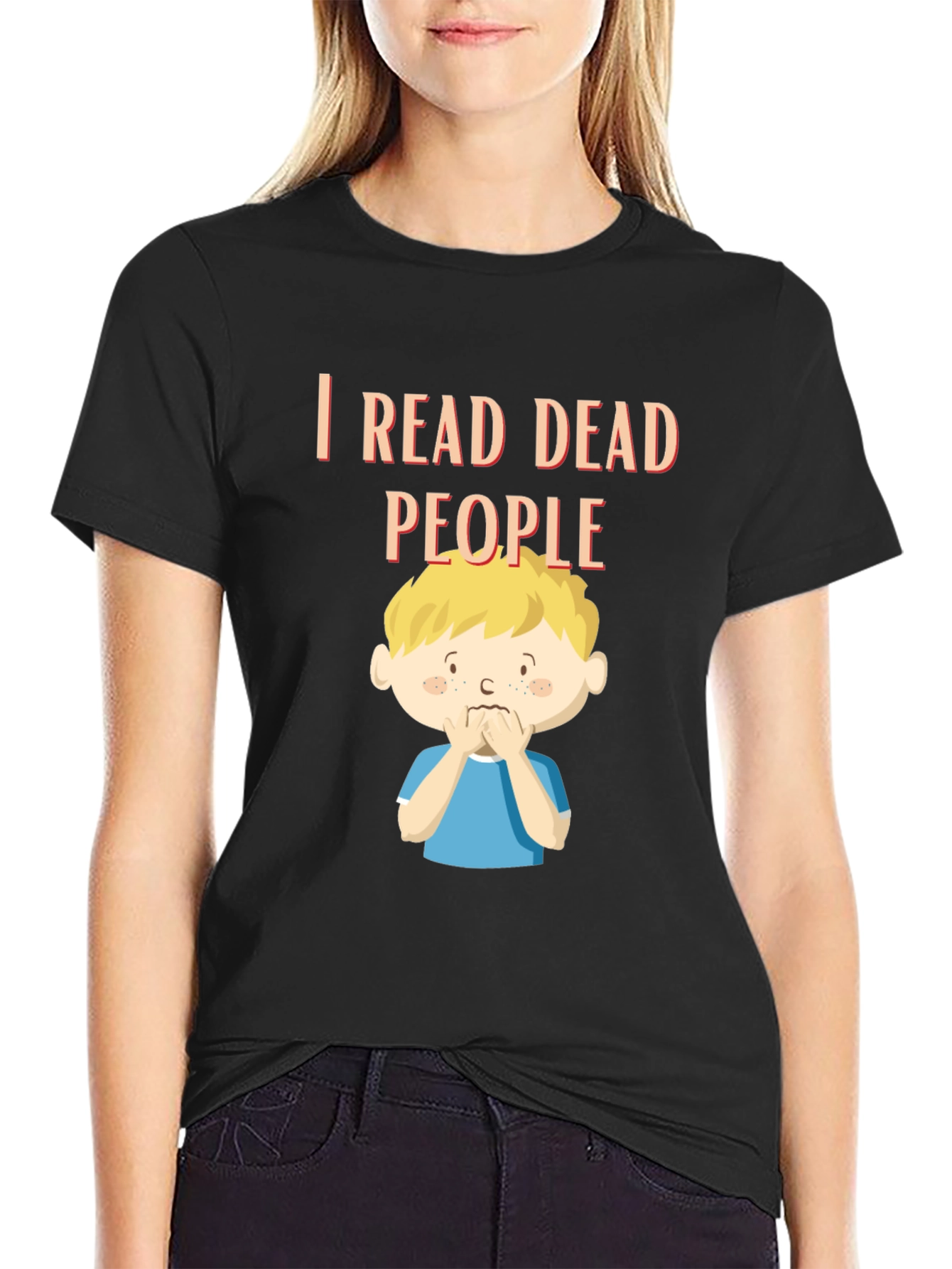 I Read Dead People Graphic Tee - Black