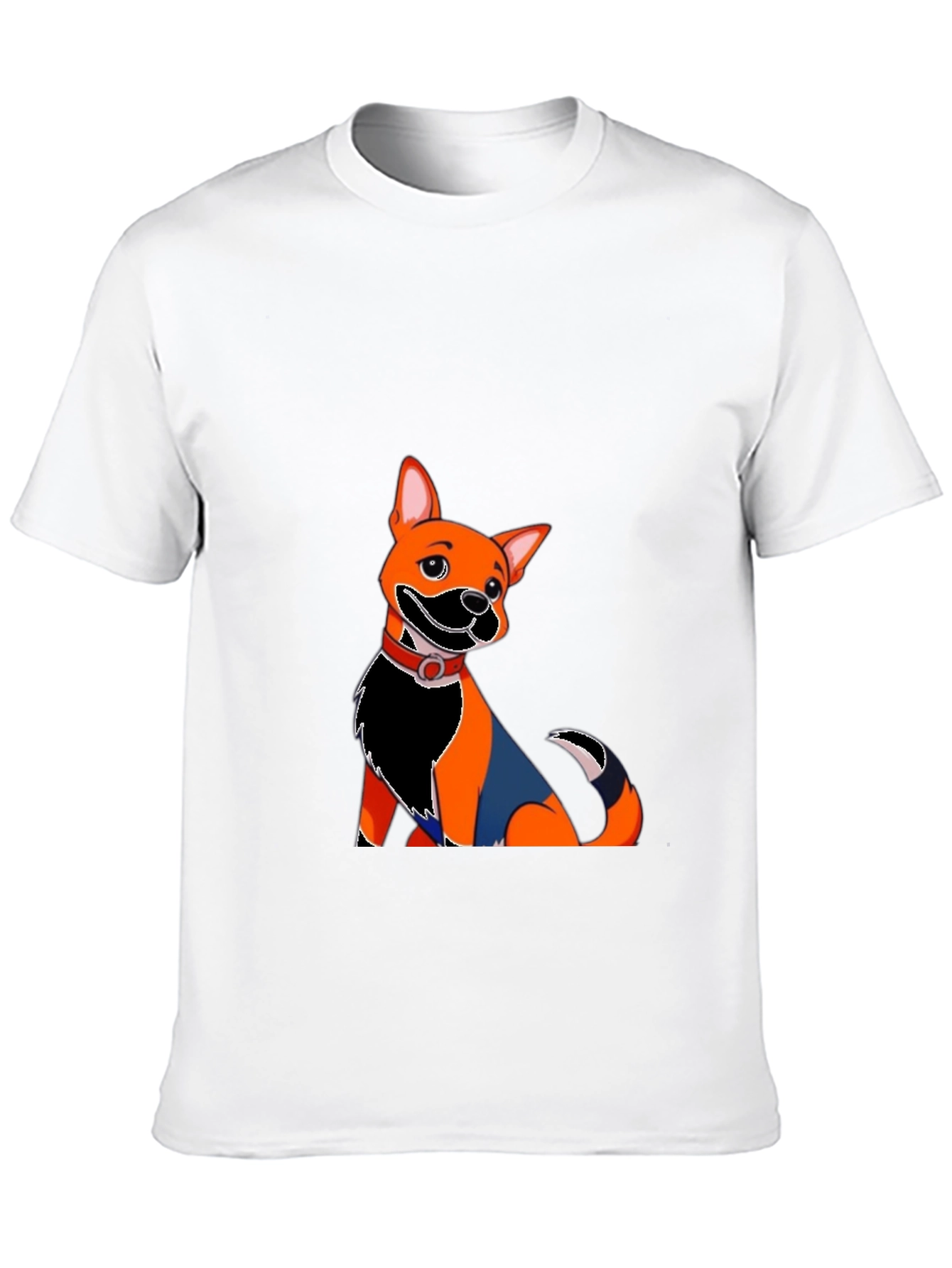Dog Cartoon Graphic Black T-Shirt