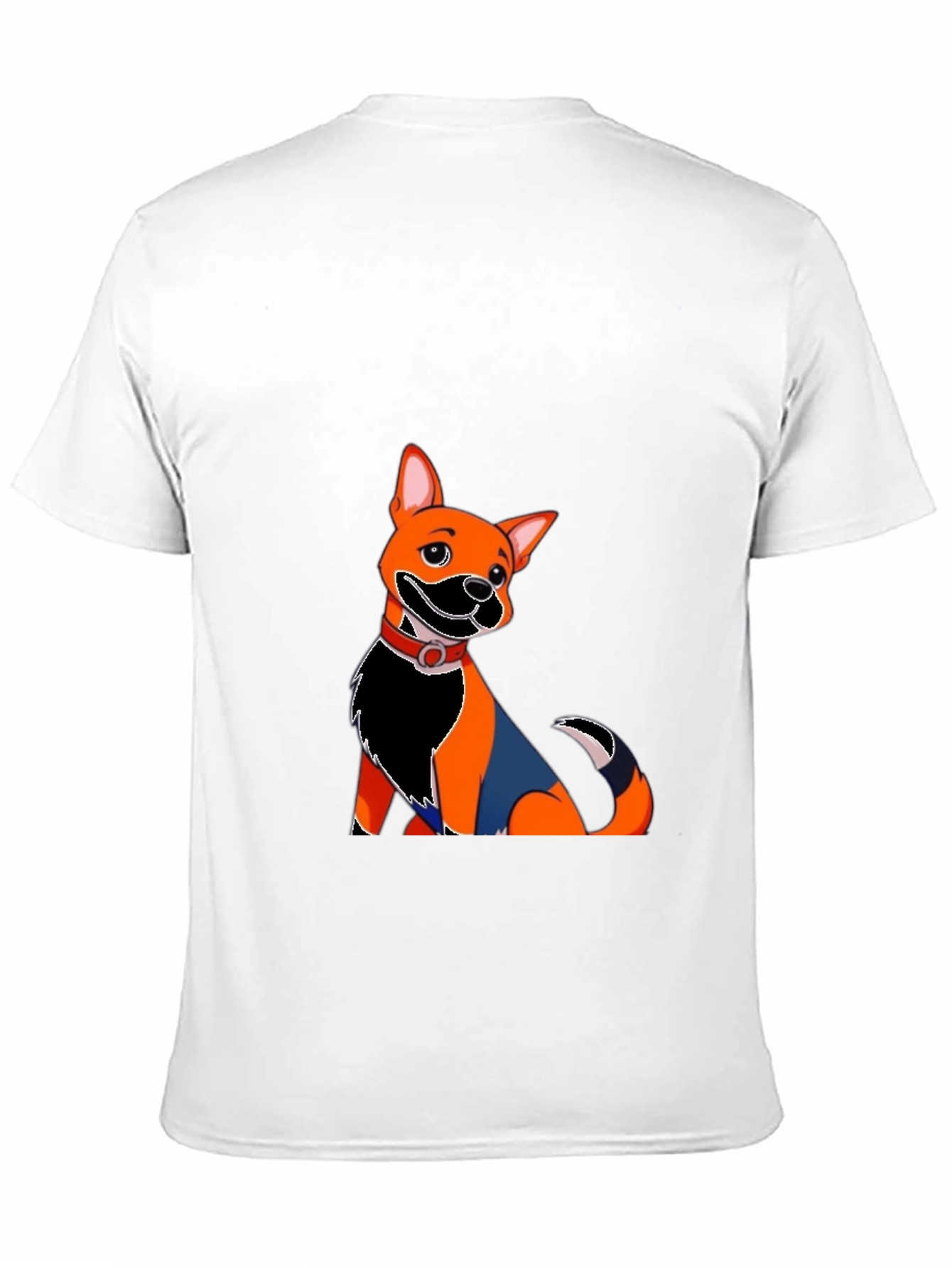 Dog Cartoon Graphic Black T-Shirt