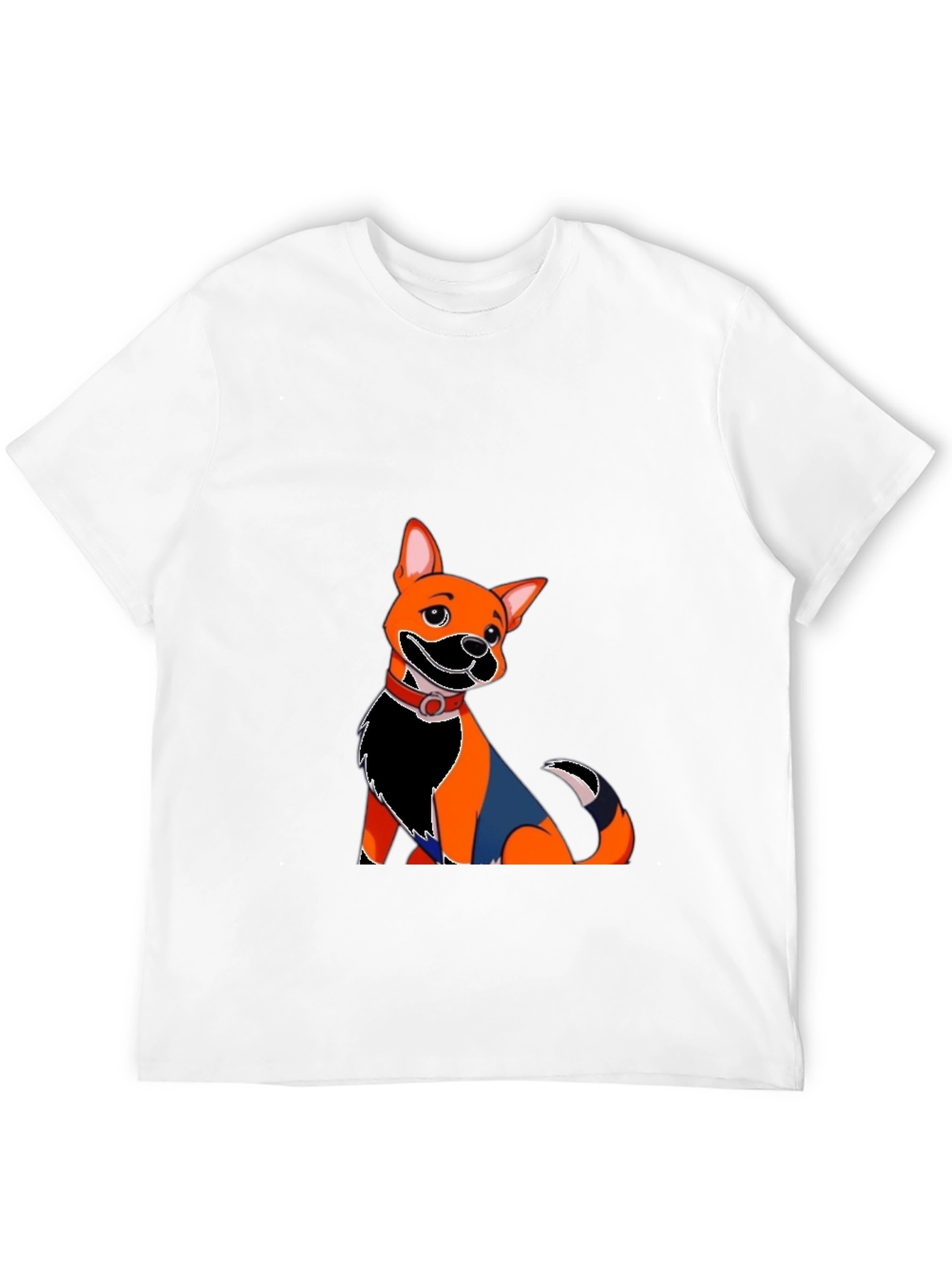 Dog Cartoon Graphic Black T-Shirt