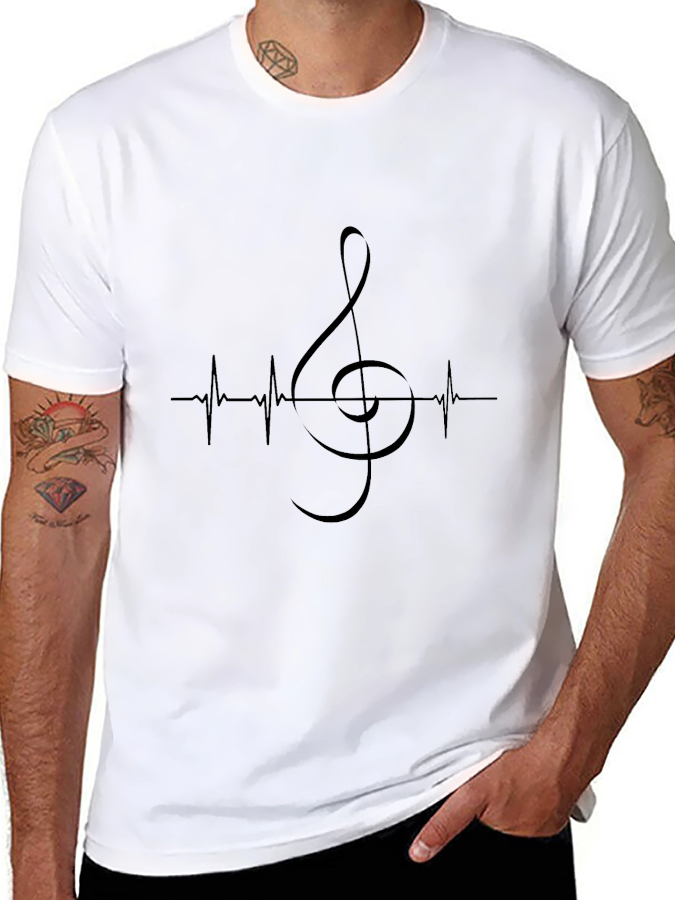 Music Lovers Pulse T-Shirt - Black Tee
