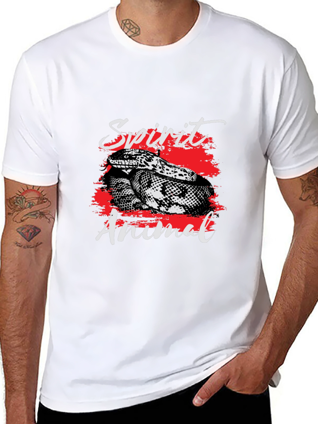 Spirit Animal Snake Graphic Tee - Stylish Comfort