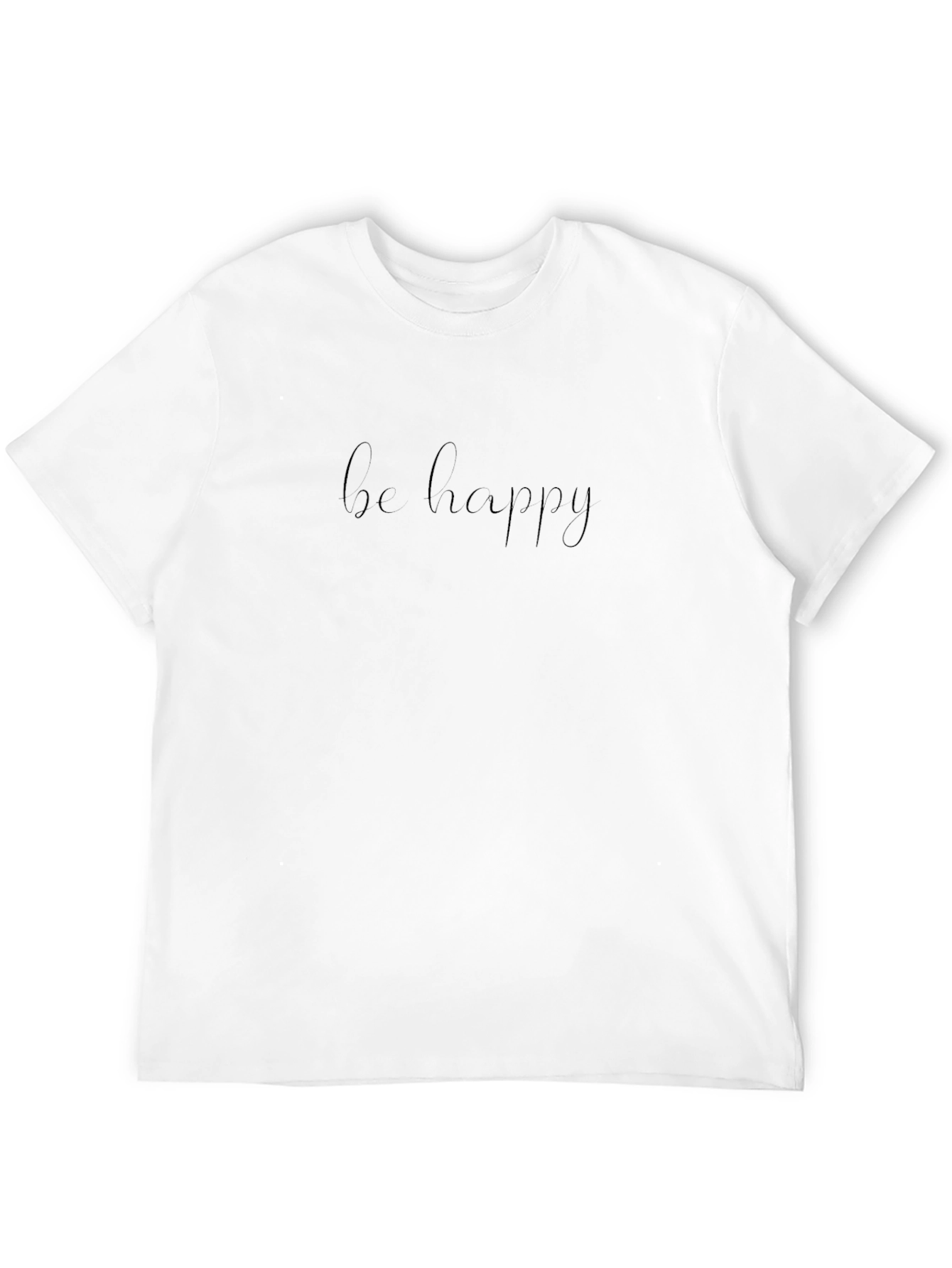 Be Happy Black T-Shirt