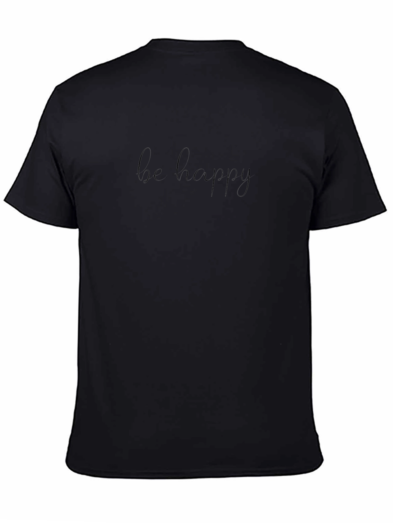 Be Happy Black T-Shirt