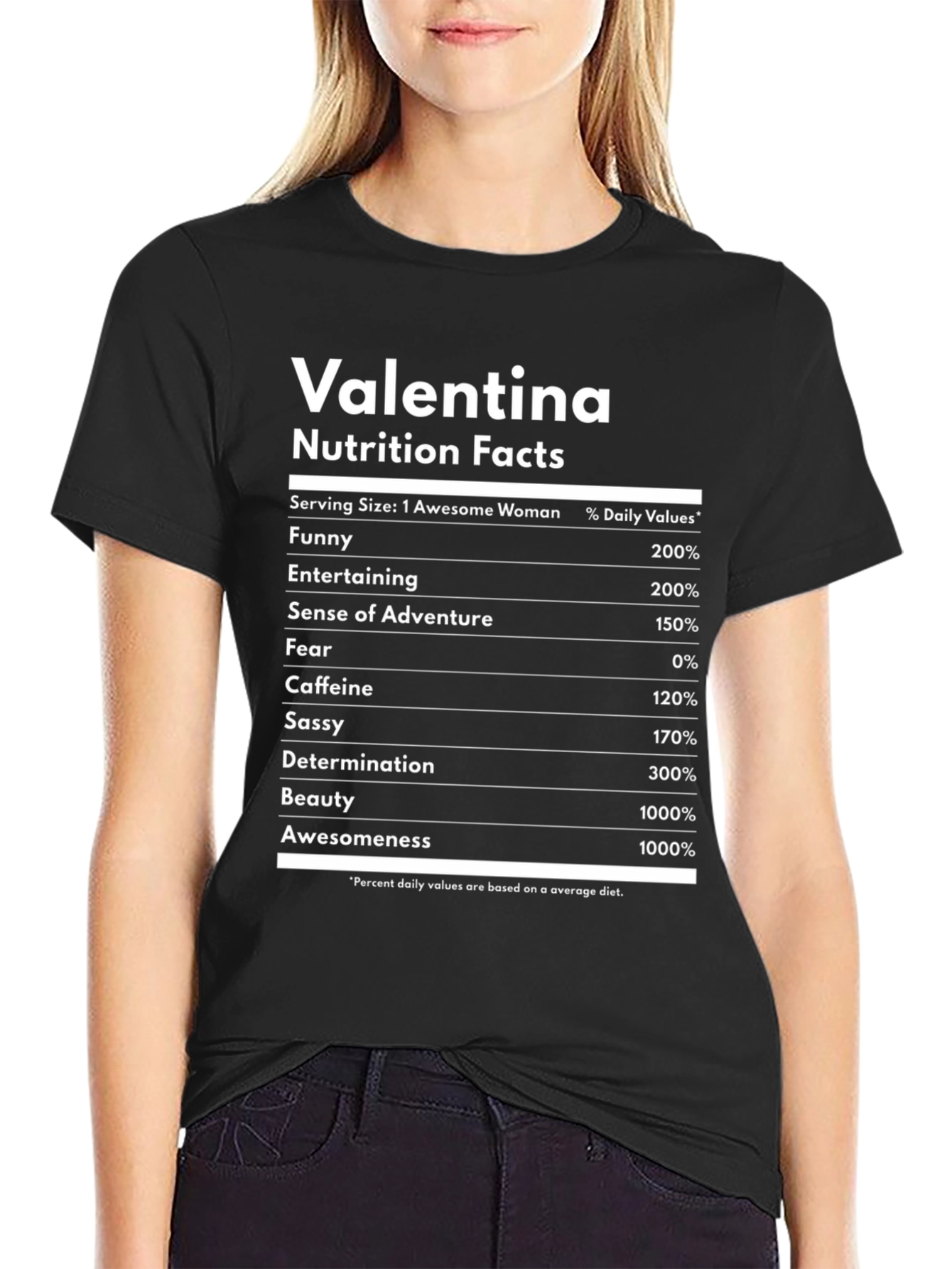 Valentina Nutrition Facts Funny T-Shirt