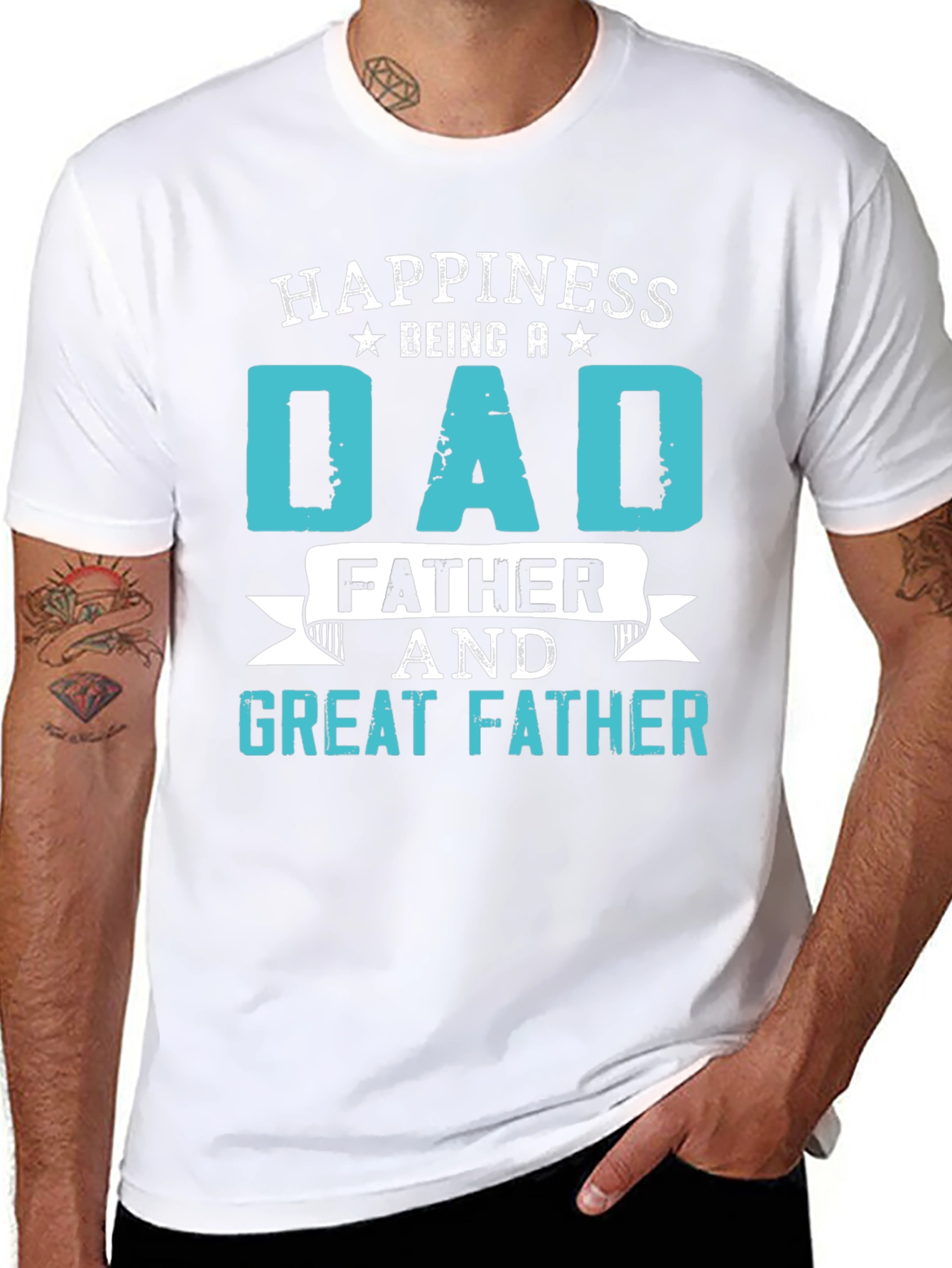 Happiness Being A Dad Graphic T-Shirt