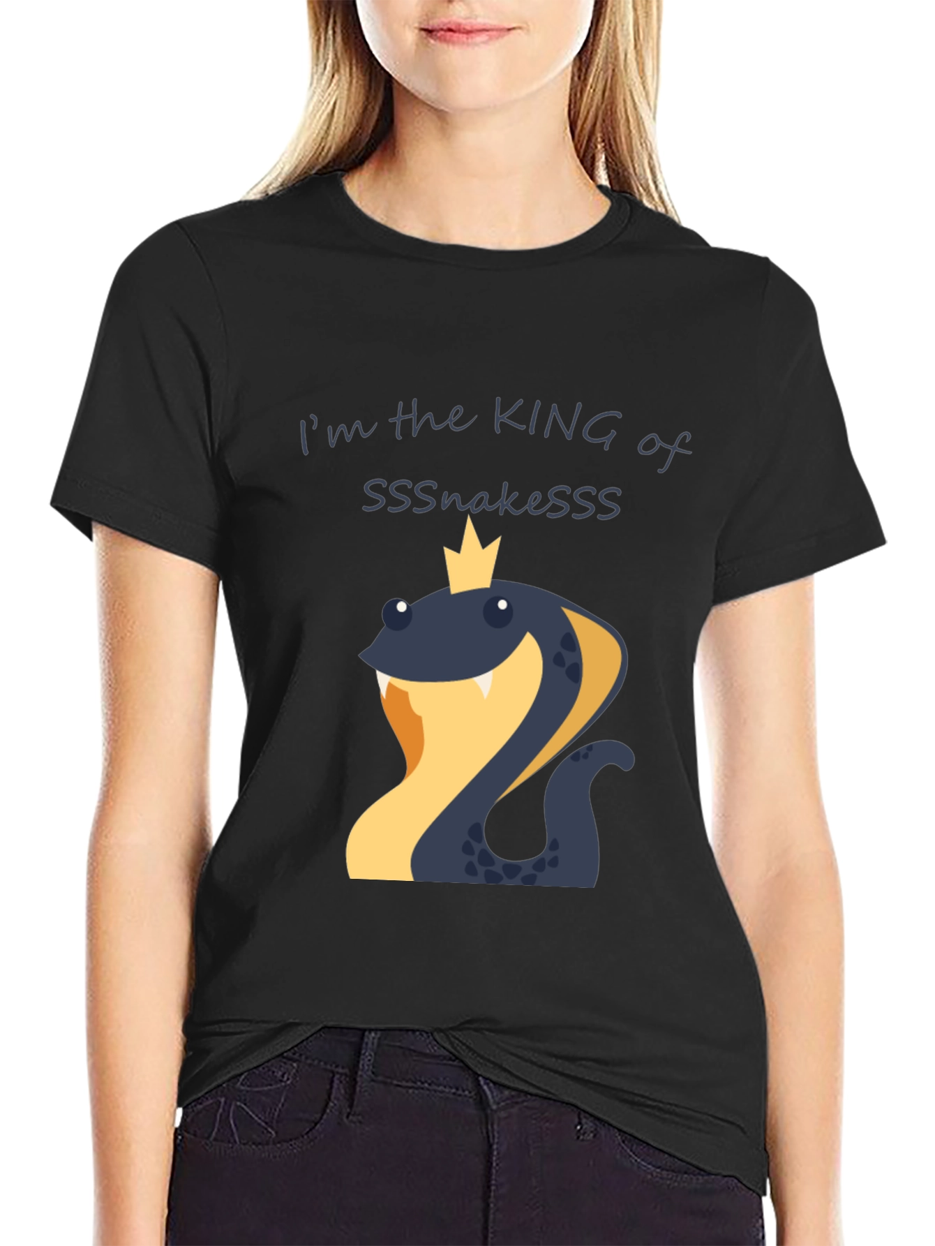 King of Snakes Graphic T-Shirt - Black Cotton Tee