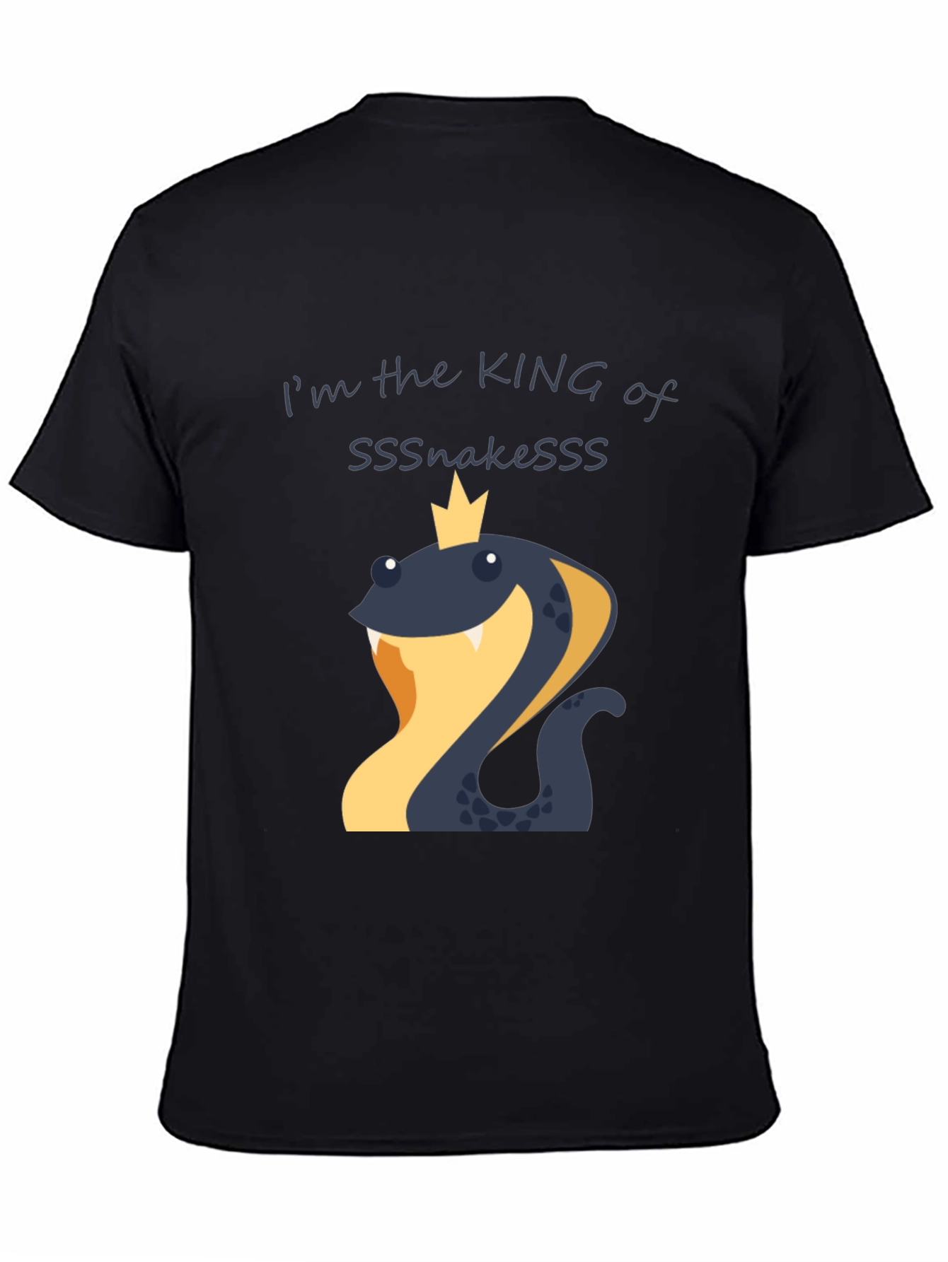 King of Snakes Graphic T-Shirt - Black Cotton Tee