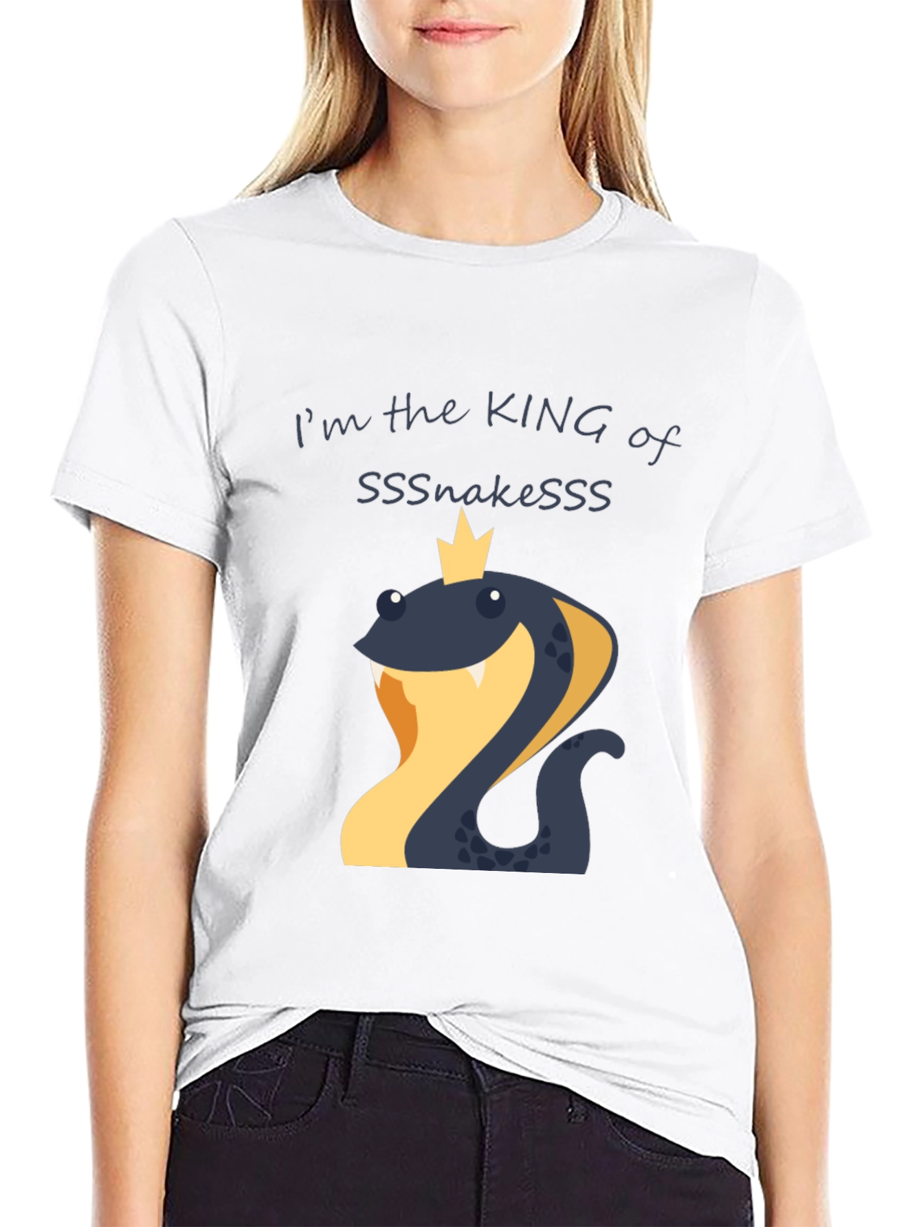 King of Snakes Graphic T-Shirt - Black Cotton Tee