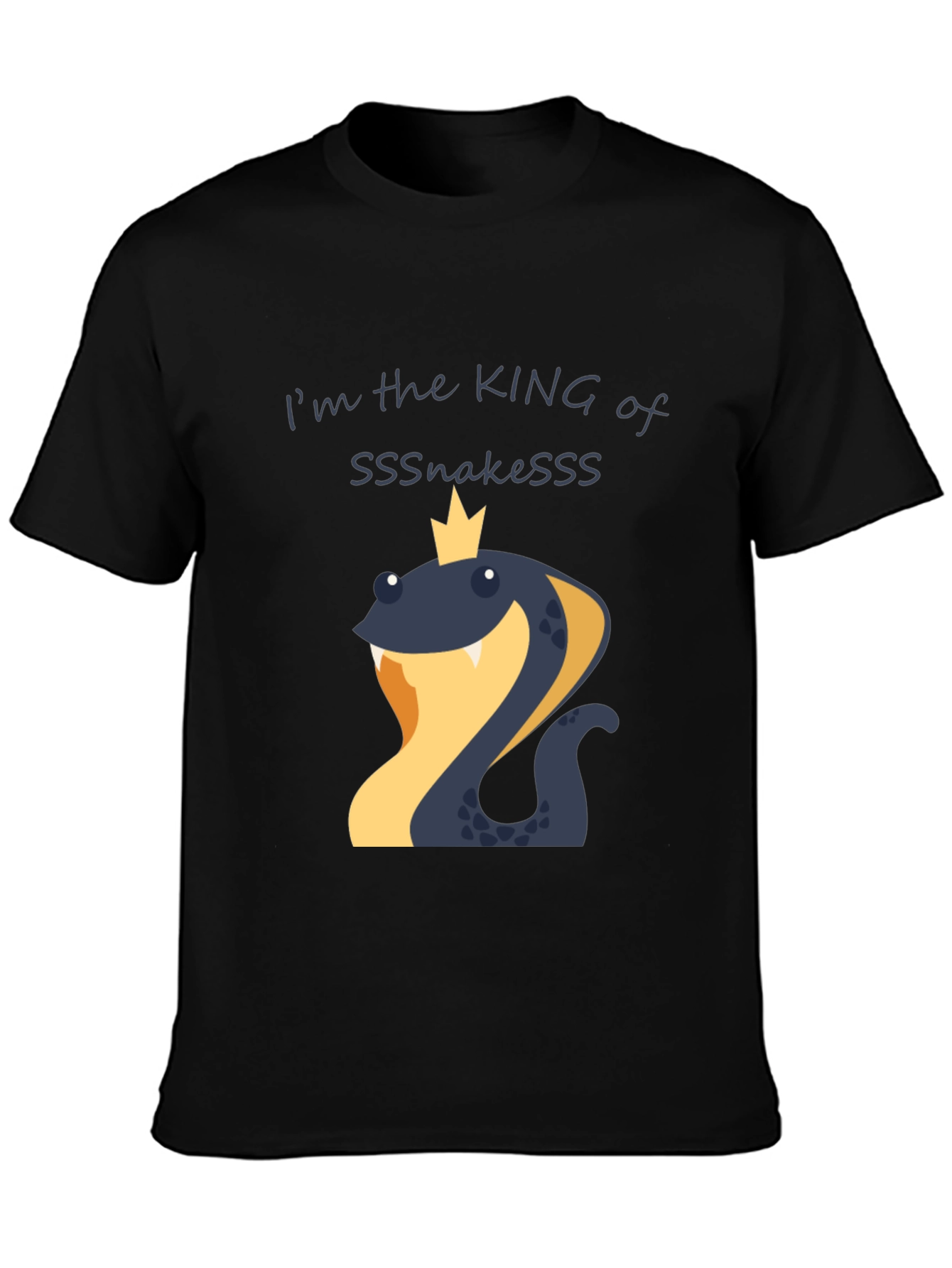 King of Snakes Graphic T-Shirt - Black Cotton Tee