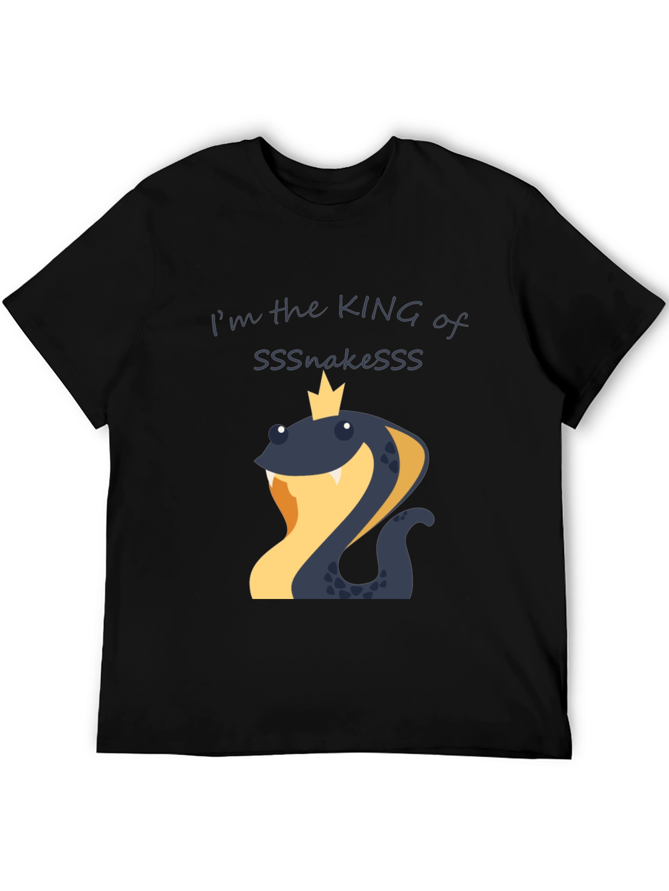 King of Snakes Graphic T-Shirt - Black Cotton Tee