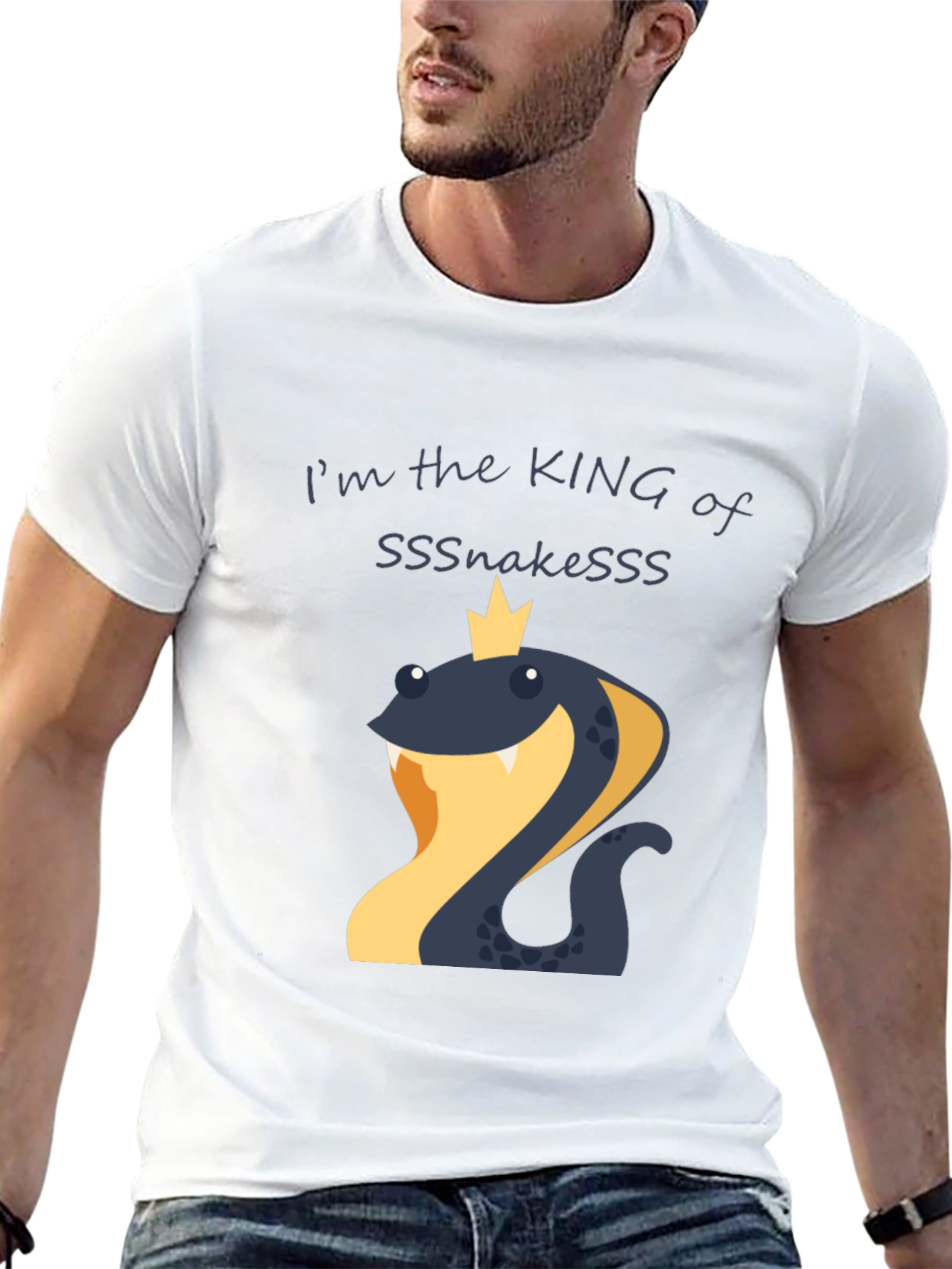 King of Snakes Graphic T-Shirt - Black Cotton Tee