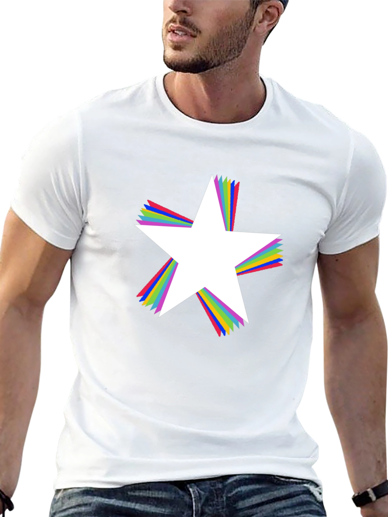Star Prism Black T-Shirt - Bold Graphic Tee