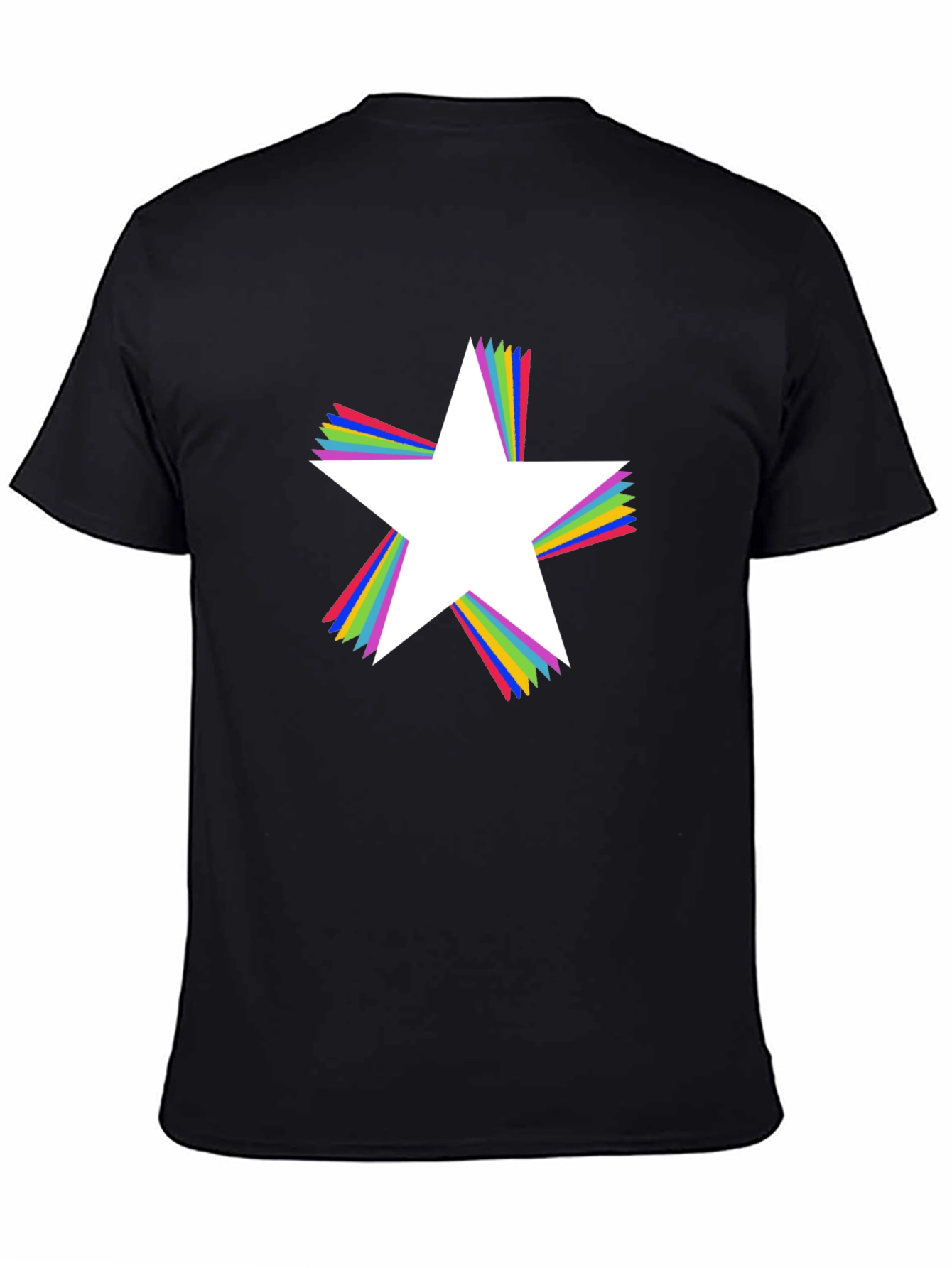 Star Prism Black T-Shirt - Bold Graphic Tee