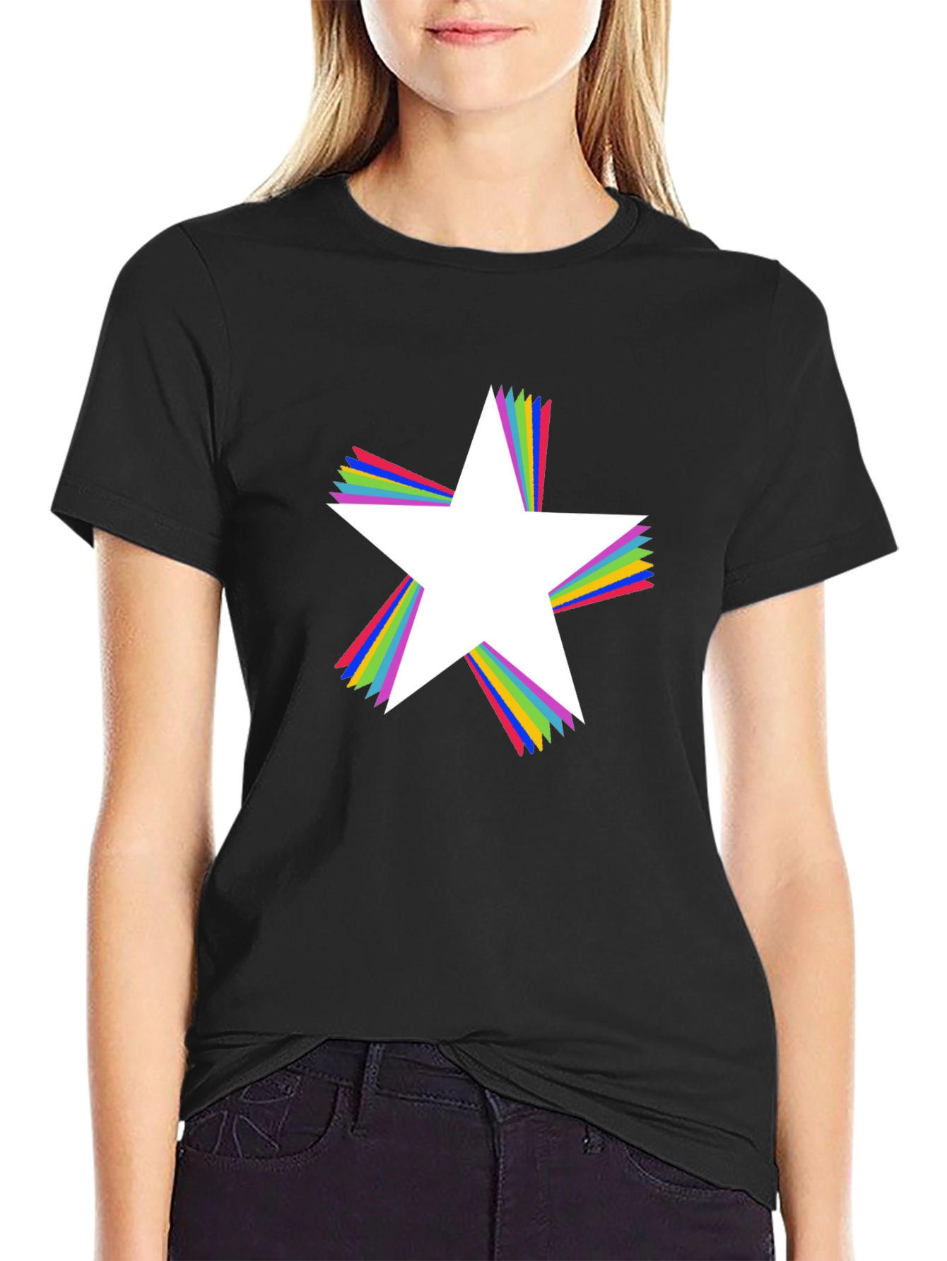 Star Prism Black T-Shirt - Bold Graphic Tee