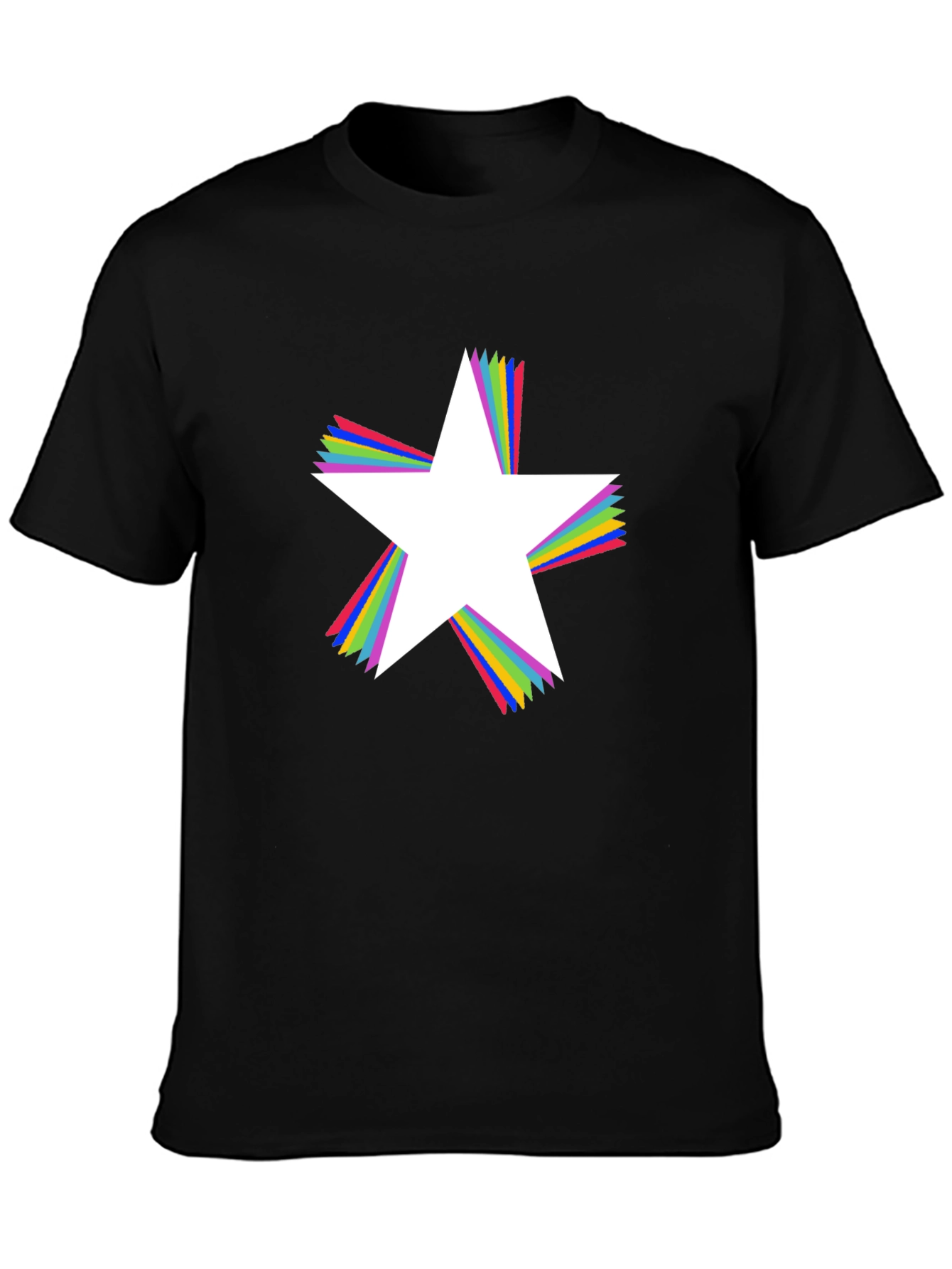 Star Prism Black T-Shirt - Bold Graphic Tee