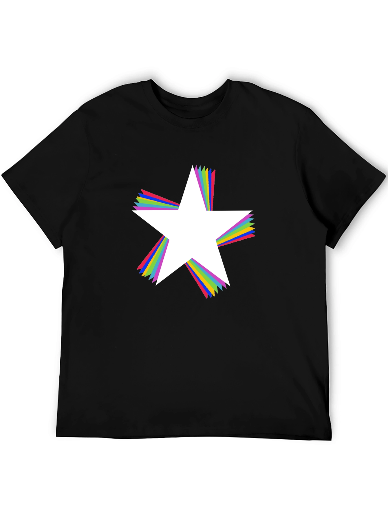 Star Prism Black T-Shirt - Bold Graphic Tee