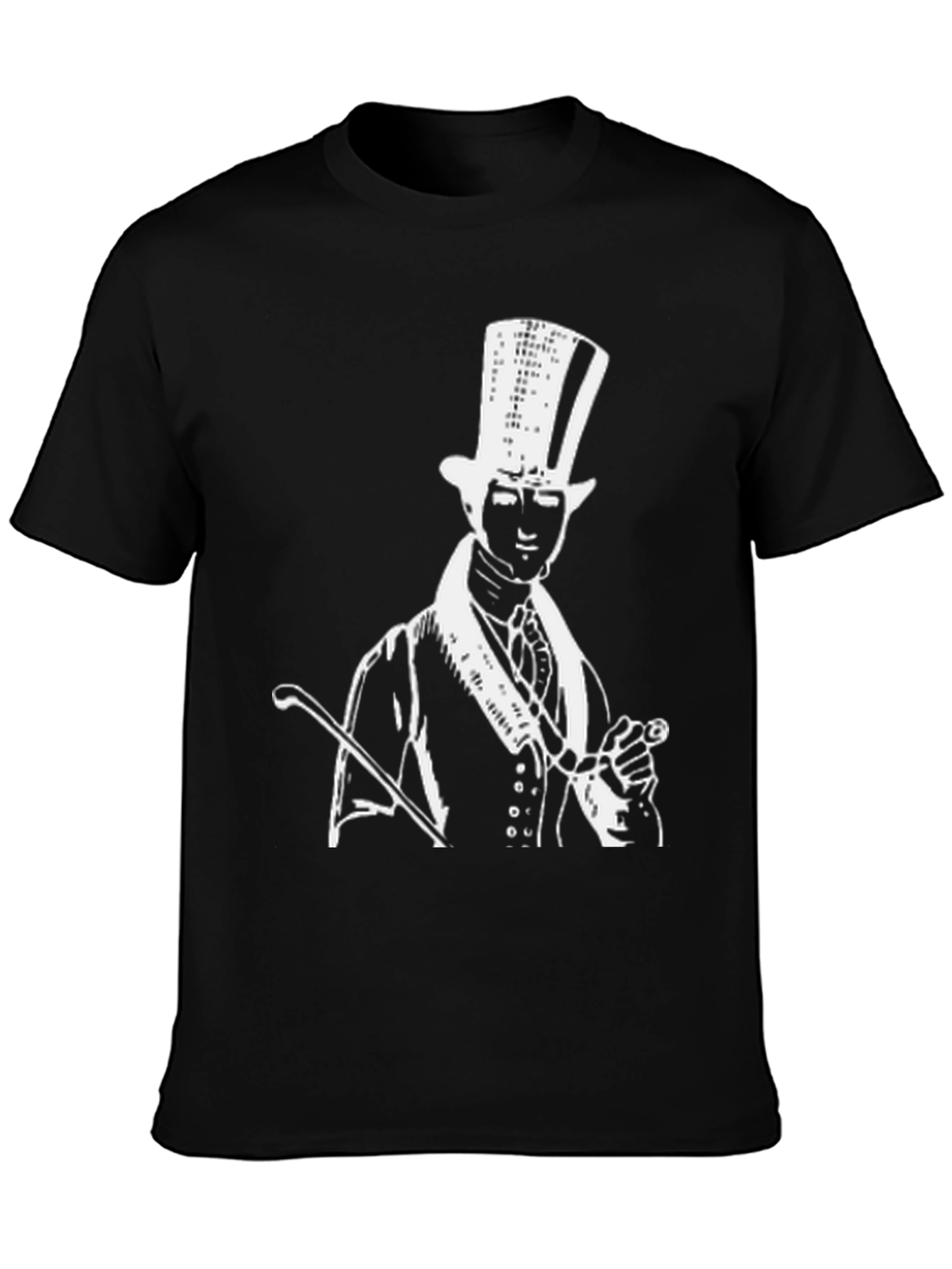 Top Hat Man Graphic Tee - Black