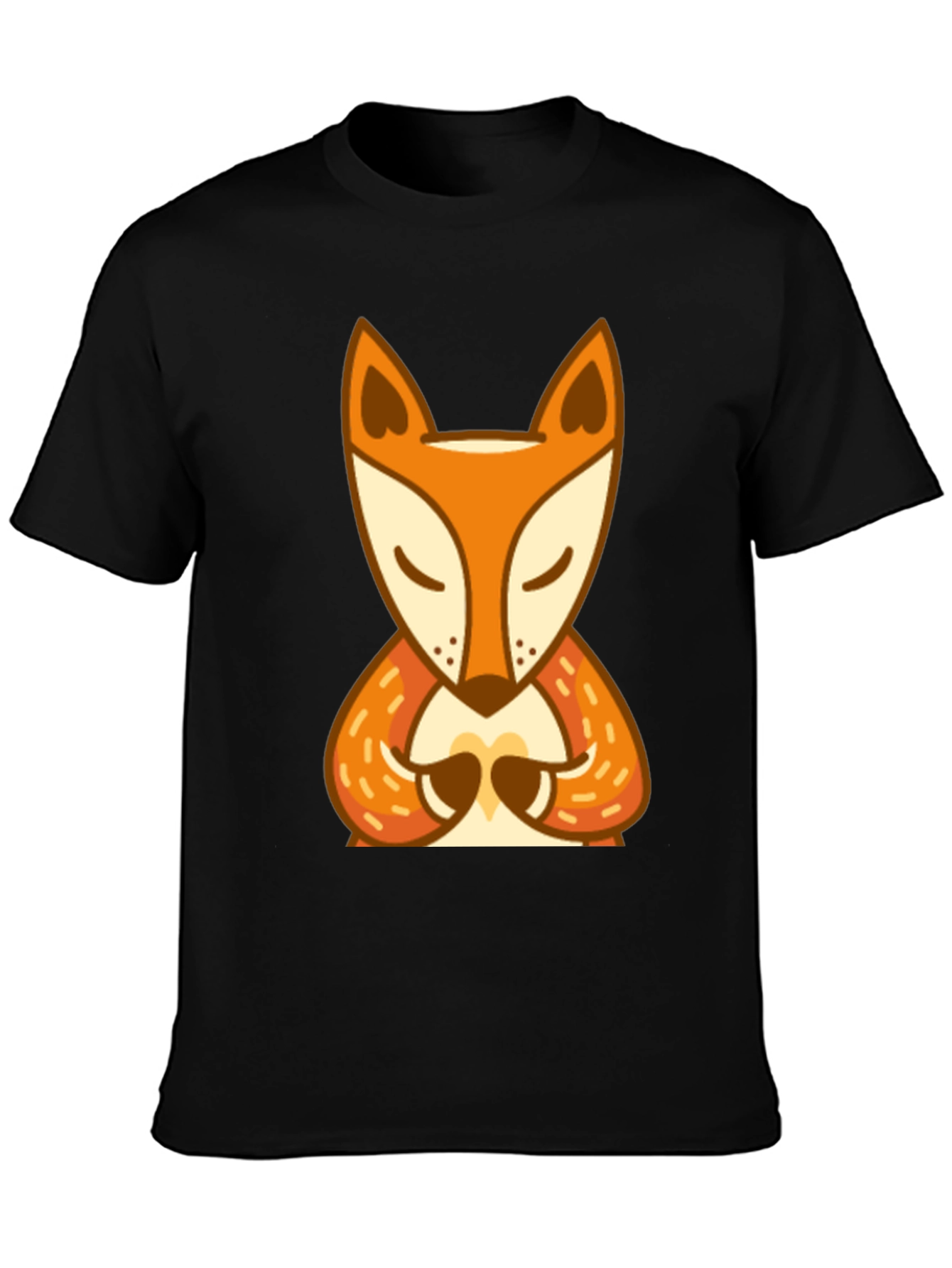 Zen Fox Graphic Tee - Meditating Animal Design