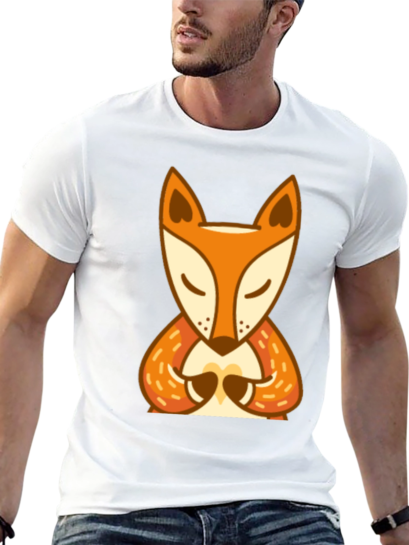 Zen Fox Graphic Tee - Meditating Animal Design
