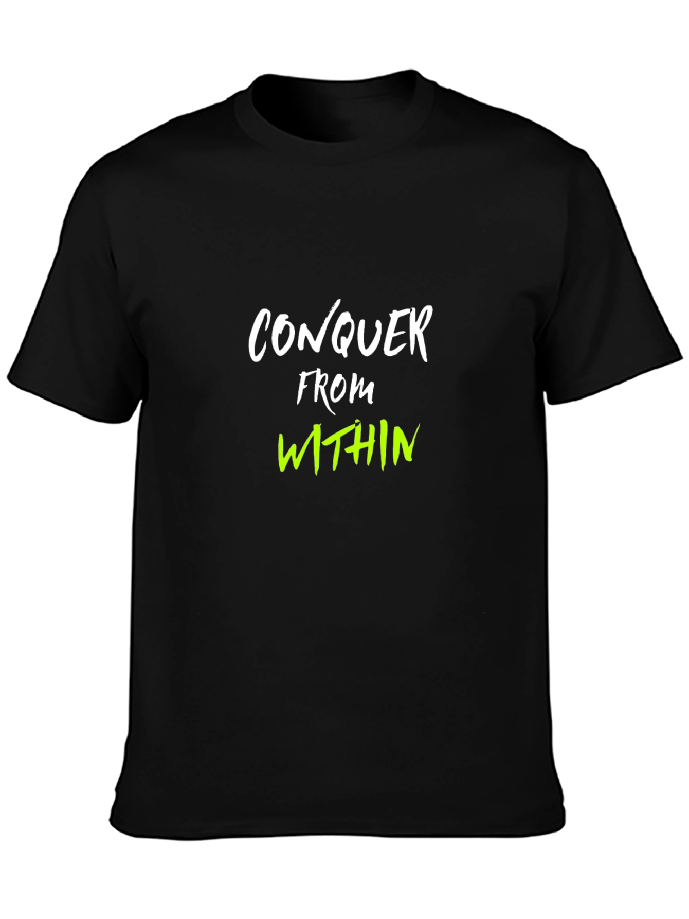 Conquer Within Black Graphic Tee