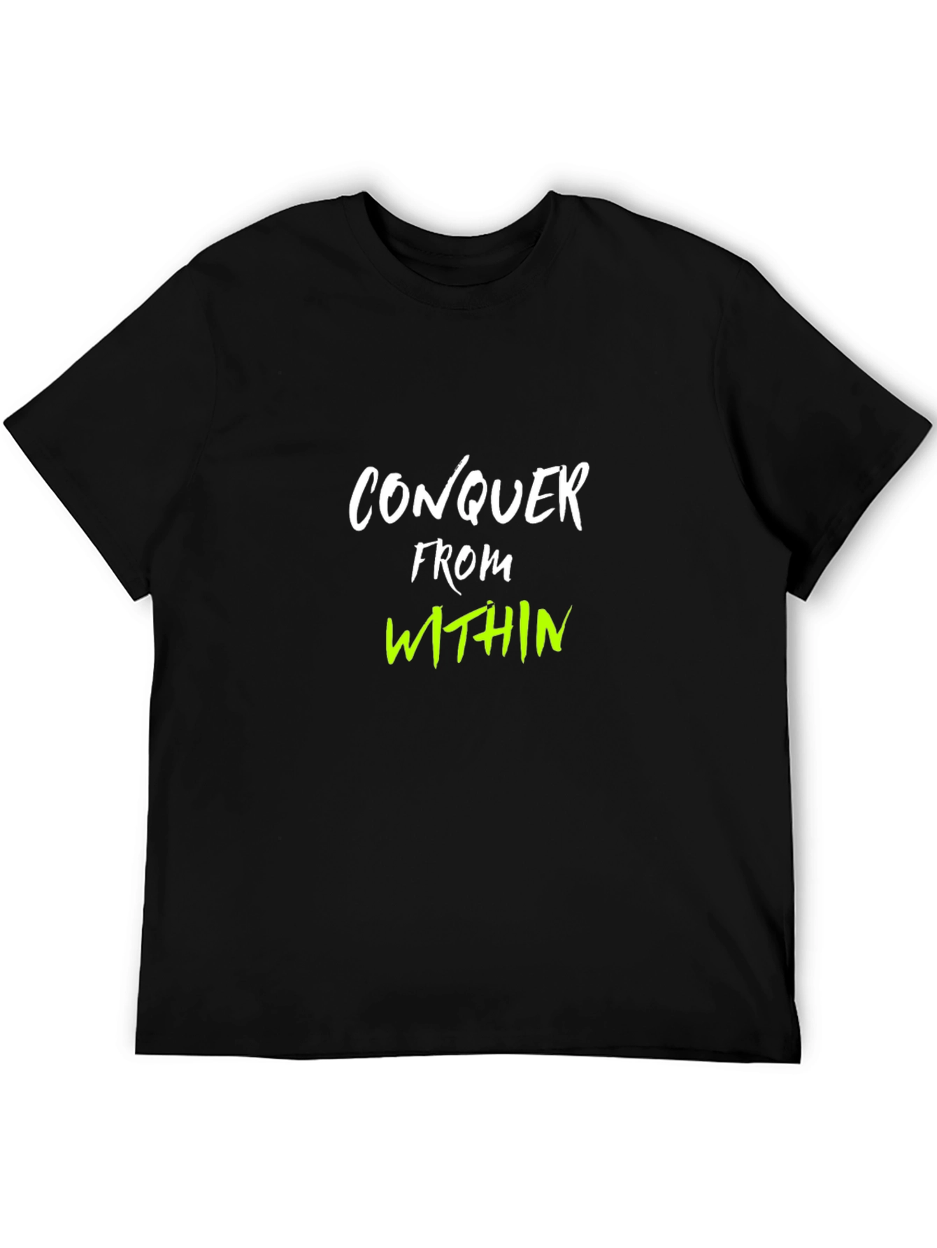 Conquer Within Black Graphic Tee