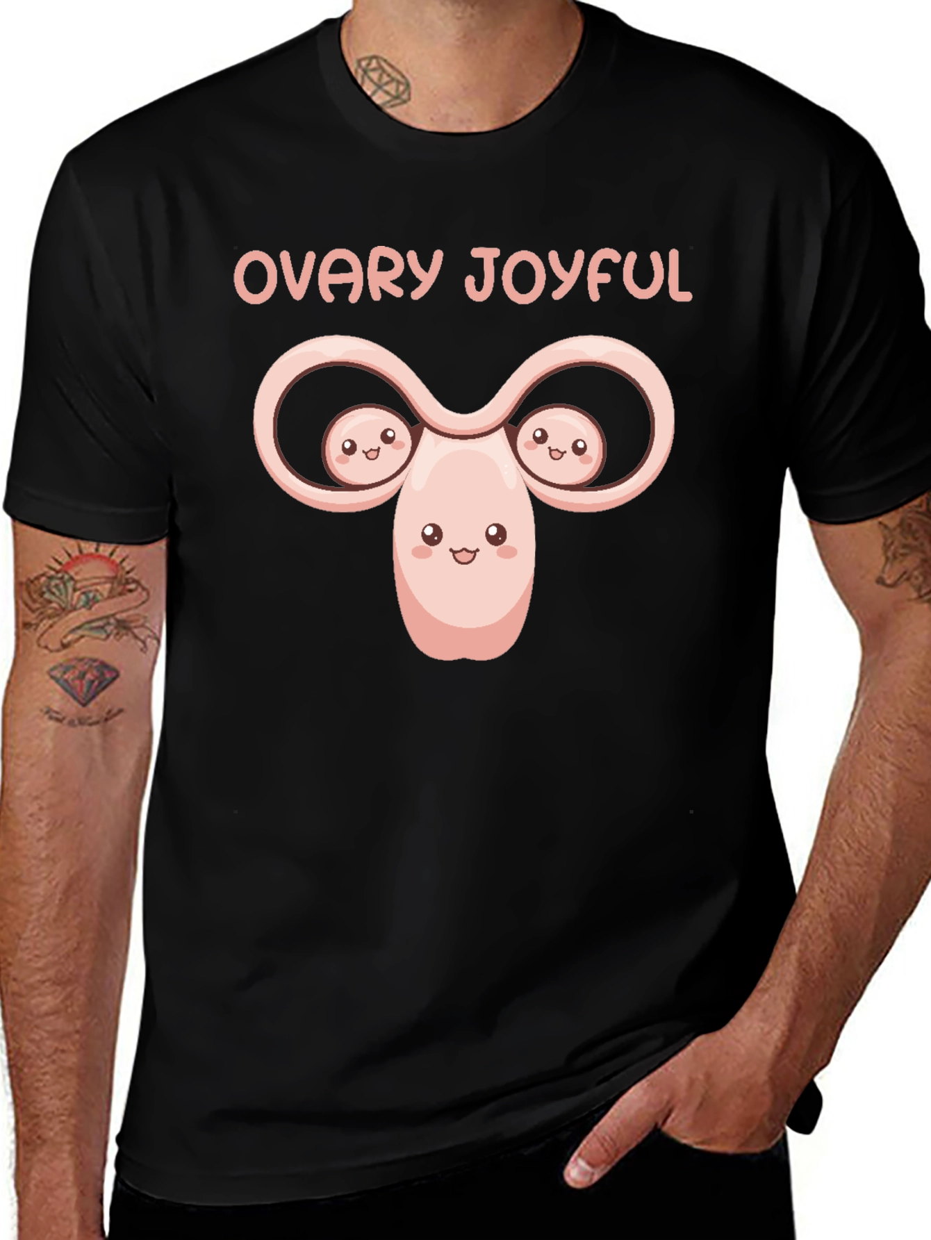 Ovary Joyful T-Shirt - Black Humor Tee