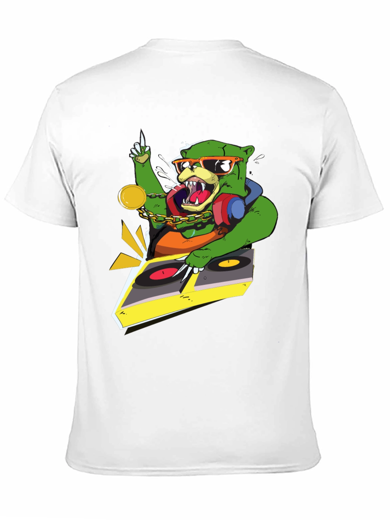 DJ Bear Graphic T-Shirt - Cool Animal Design