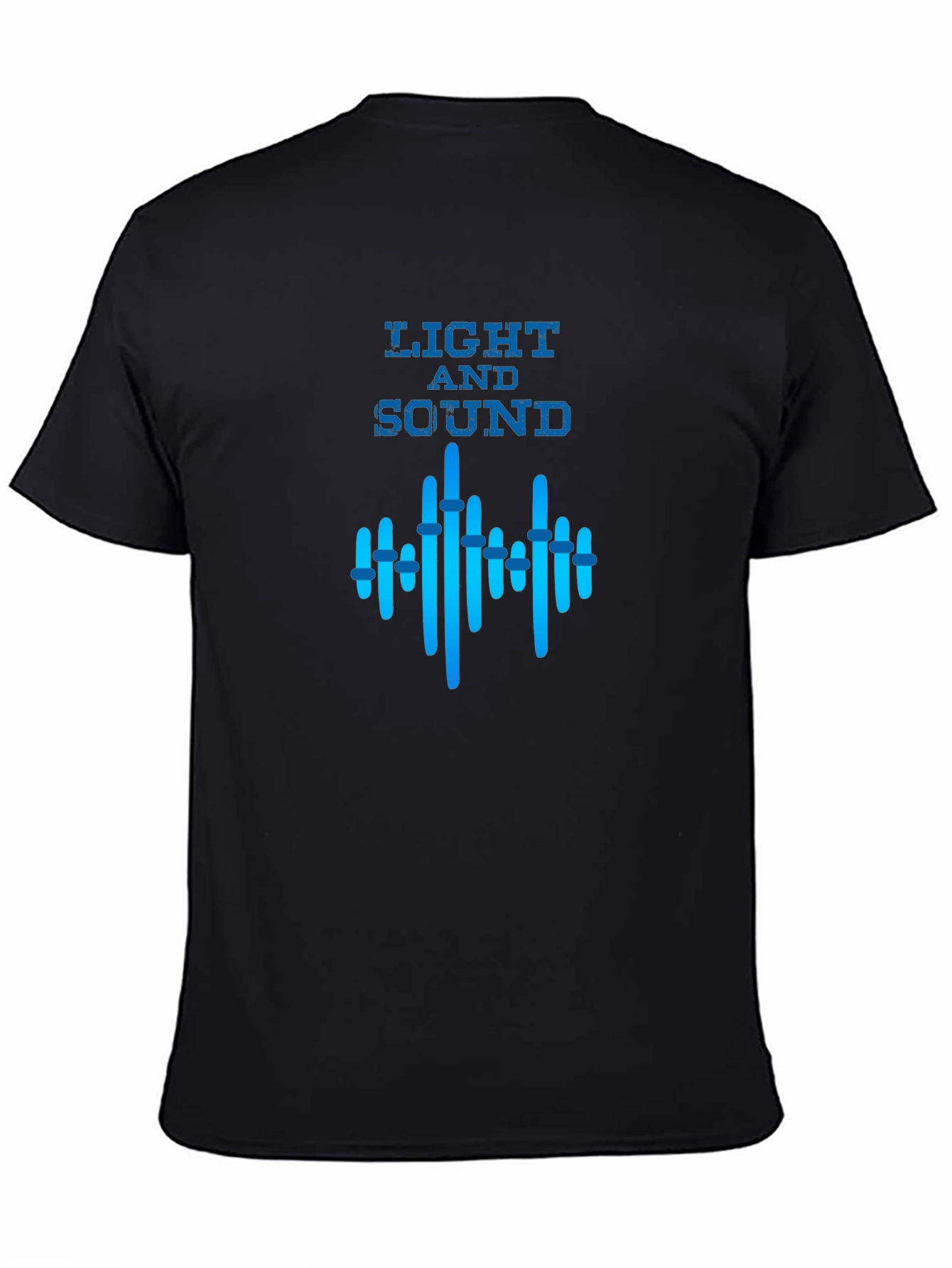 Light and Sound Graphic Black T-Shirt