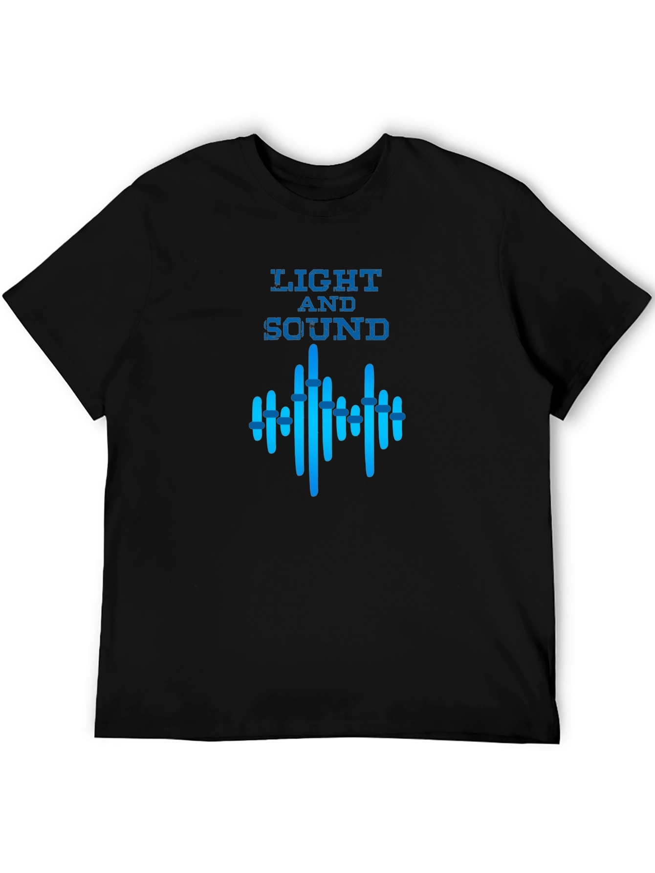 Light and Sound Graphic Black T-Shirt