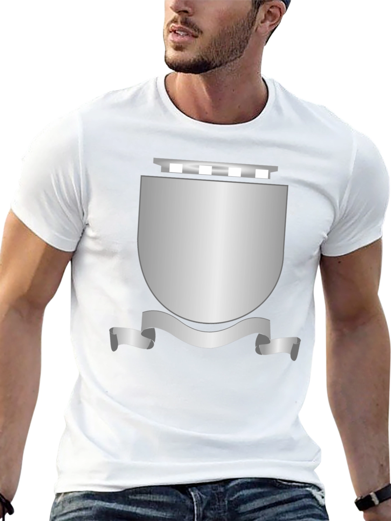 Shield Graphic Black T-Shirt - Classic Design