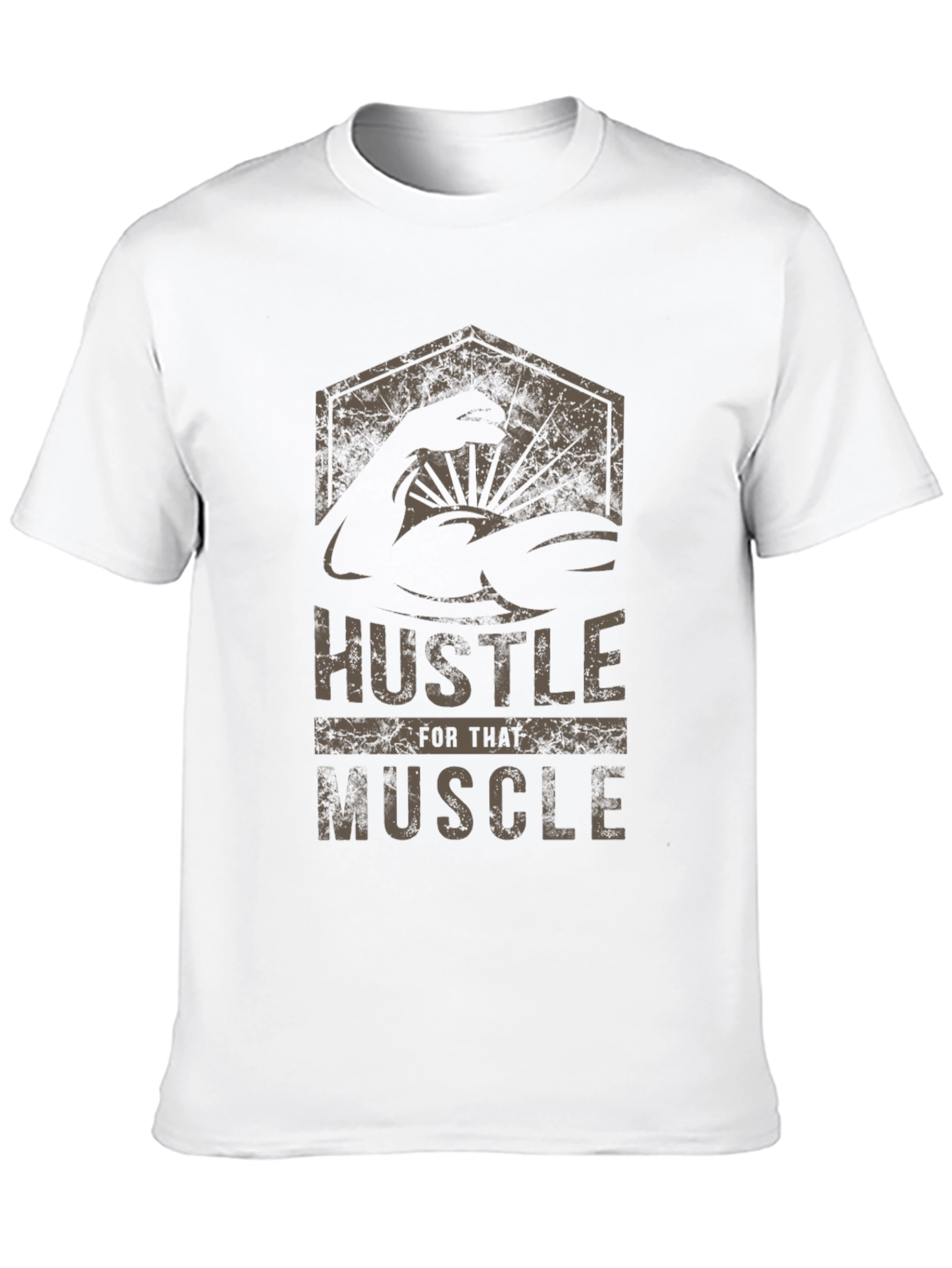 Hustle for That Muscle Graphic Print T-Shirt