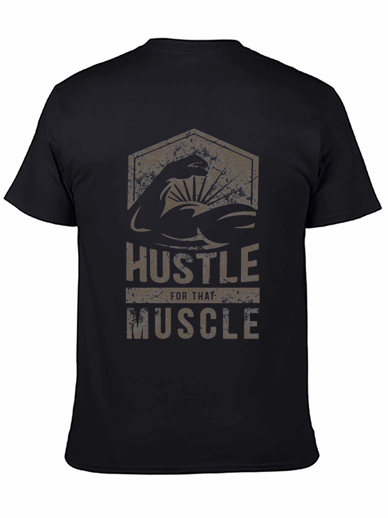 Hustle for That Muscle Graphic Print T-Shirt