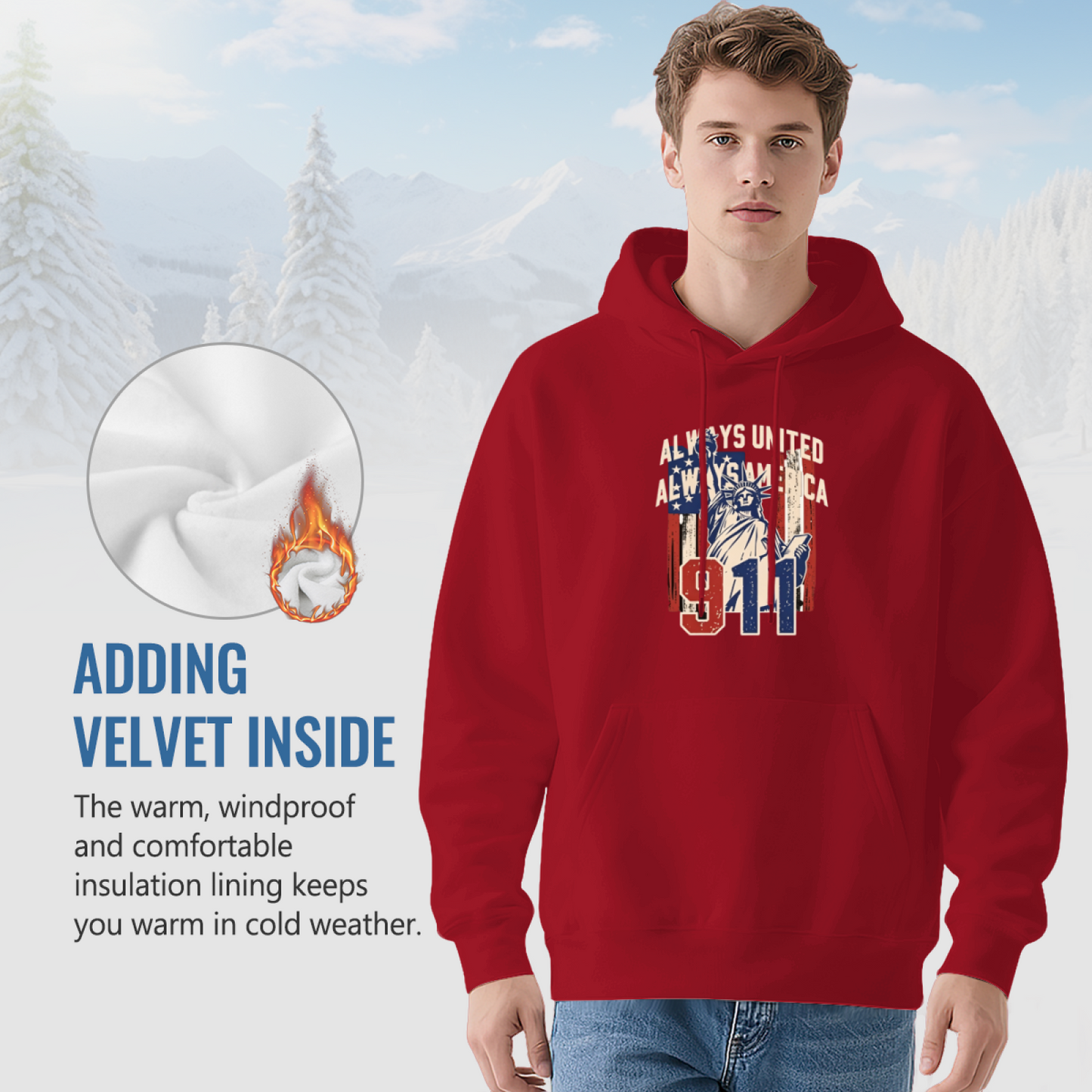 Always United America Statue Of Liberty 9/11 Patriot Hoodie
